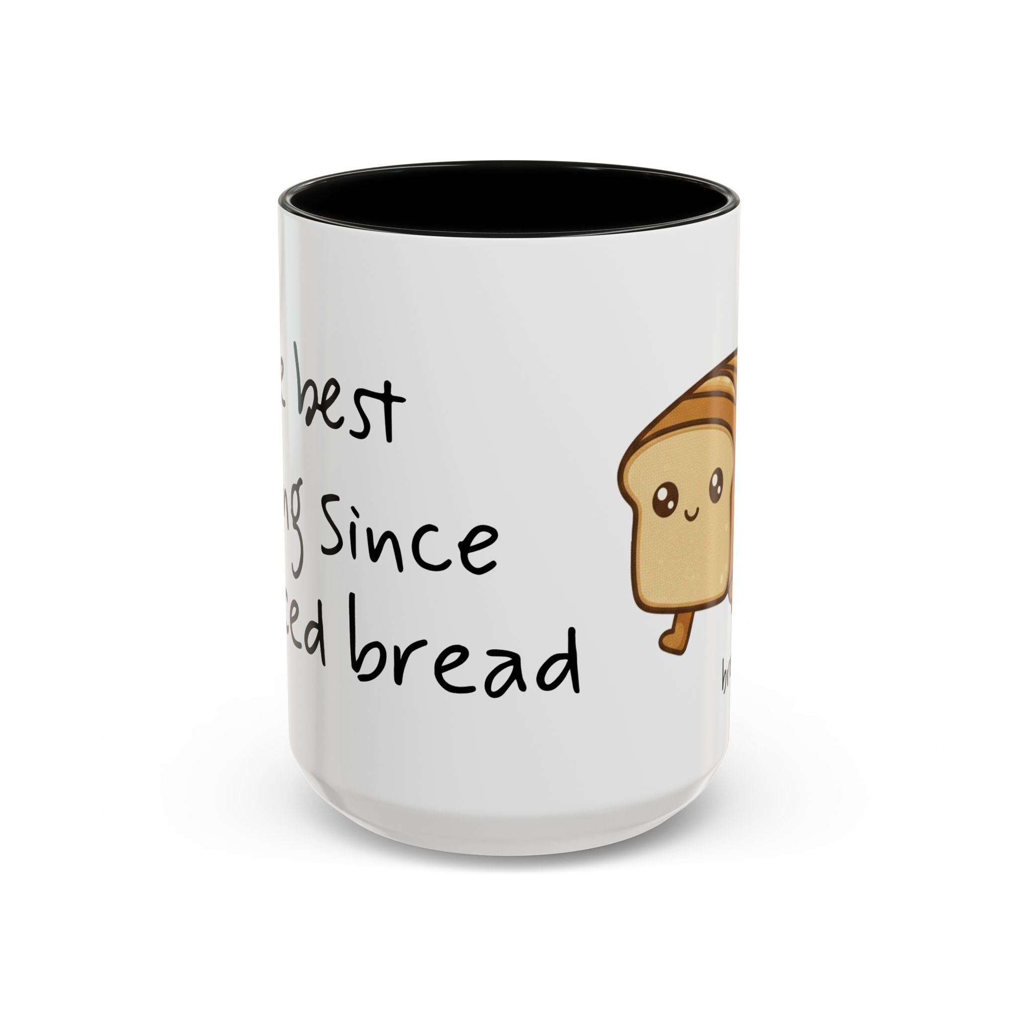 Kawaii Walking Bread Illustration Mug | Accent Coffee Mug (11oz, 15oz) | Breadfriend