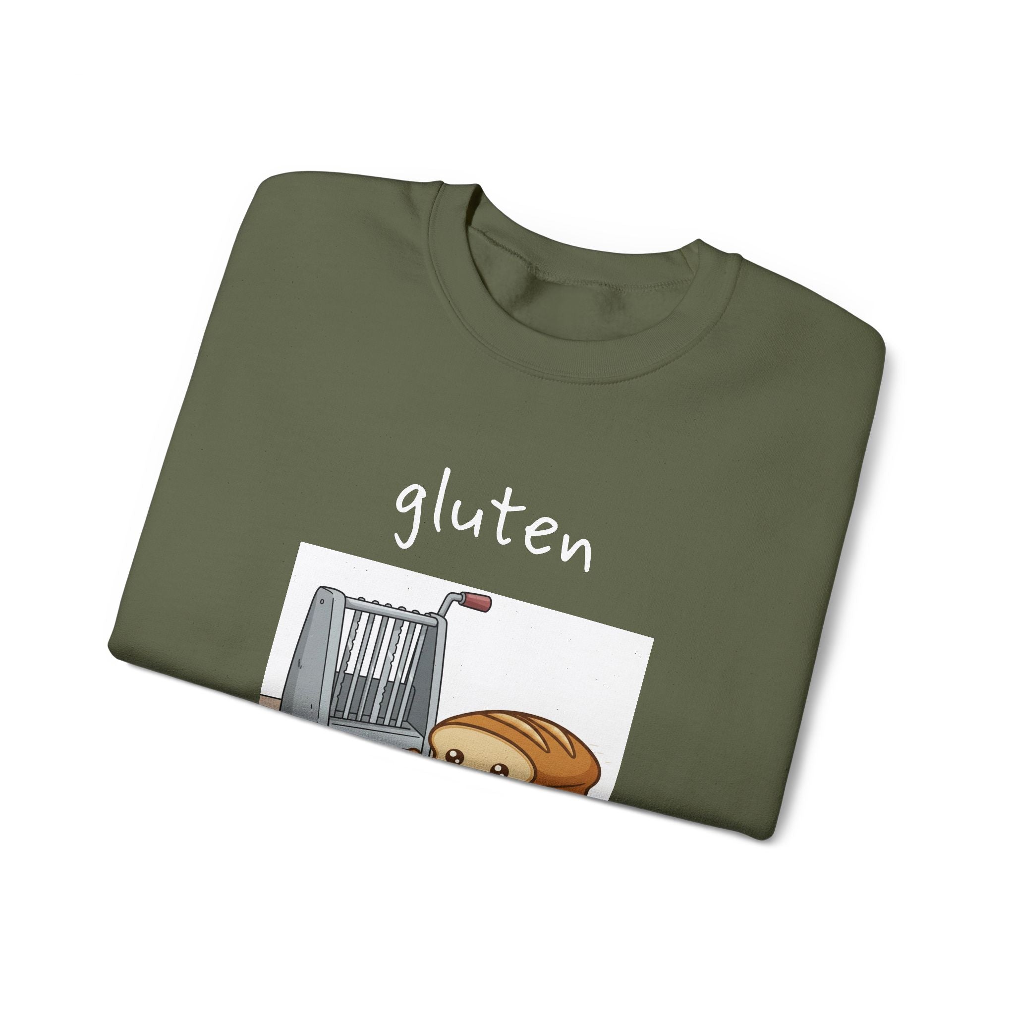 gluten for punishment Sweatshirt | Cute Bread Toaster Illustration | Breadfriend