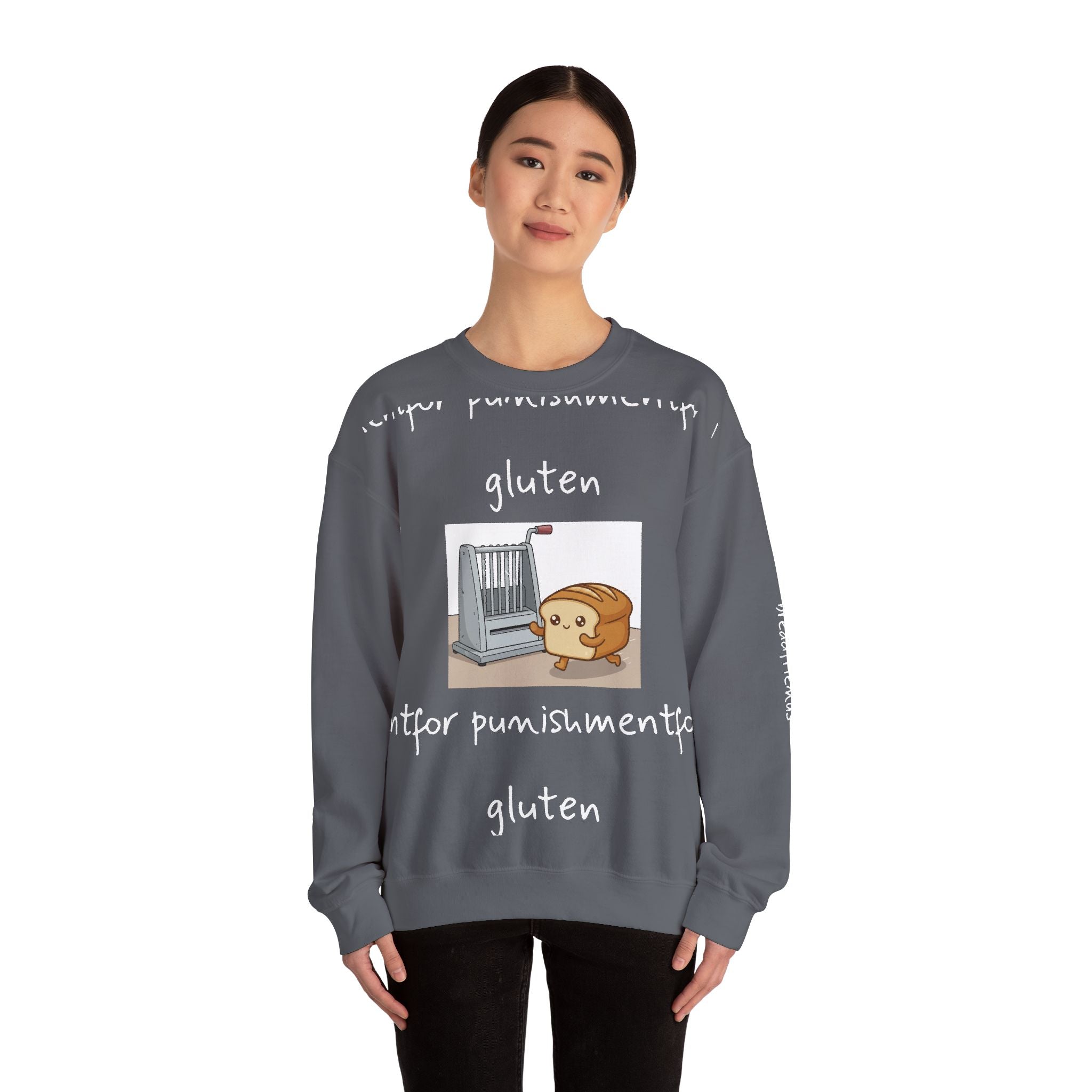 gluten for punishment Sweatshirt | Cute Bread Toaster Illustration | Breadfriend