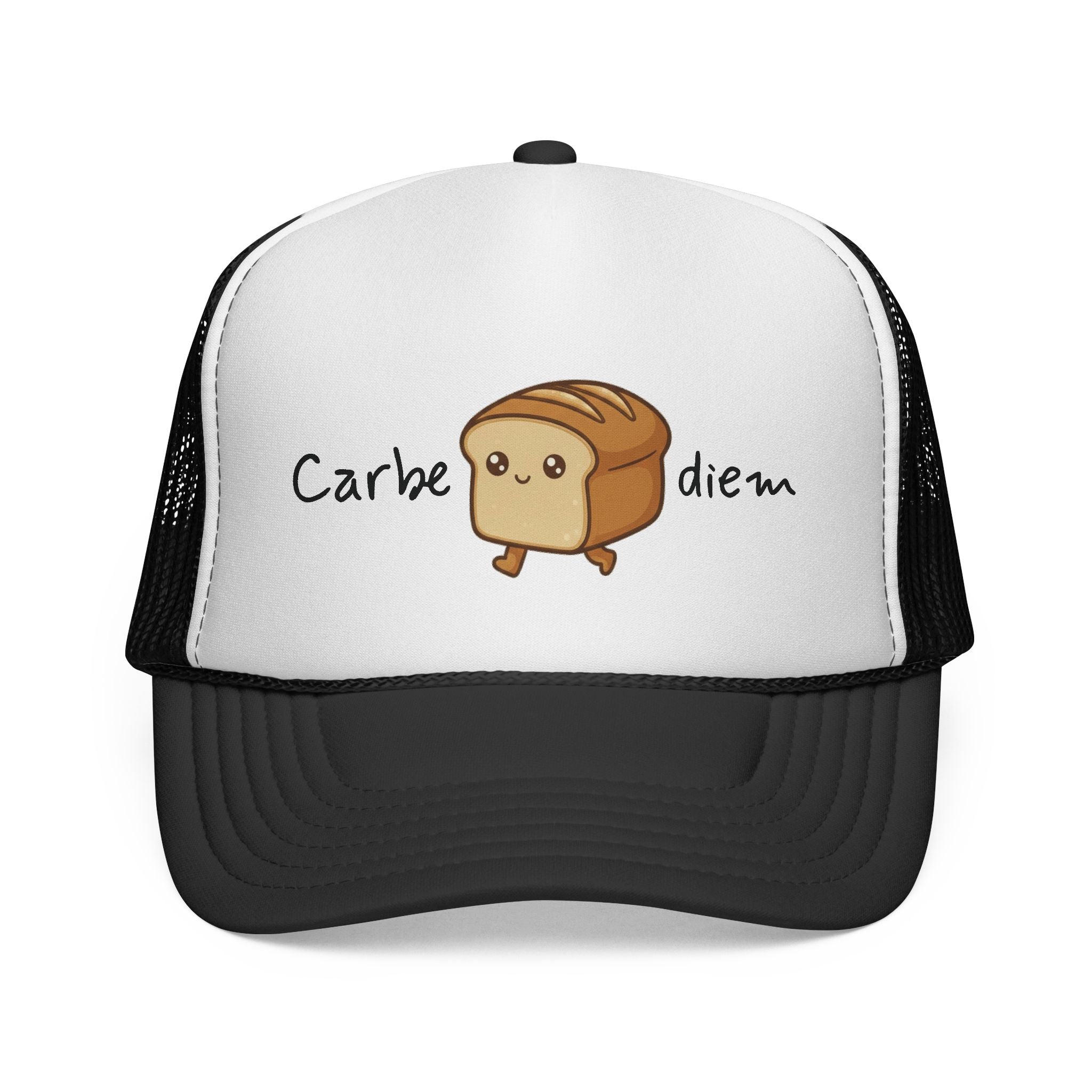 Carbe Diem Trucker Cap | cute bread hat, pun design | Breadfriend