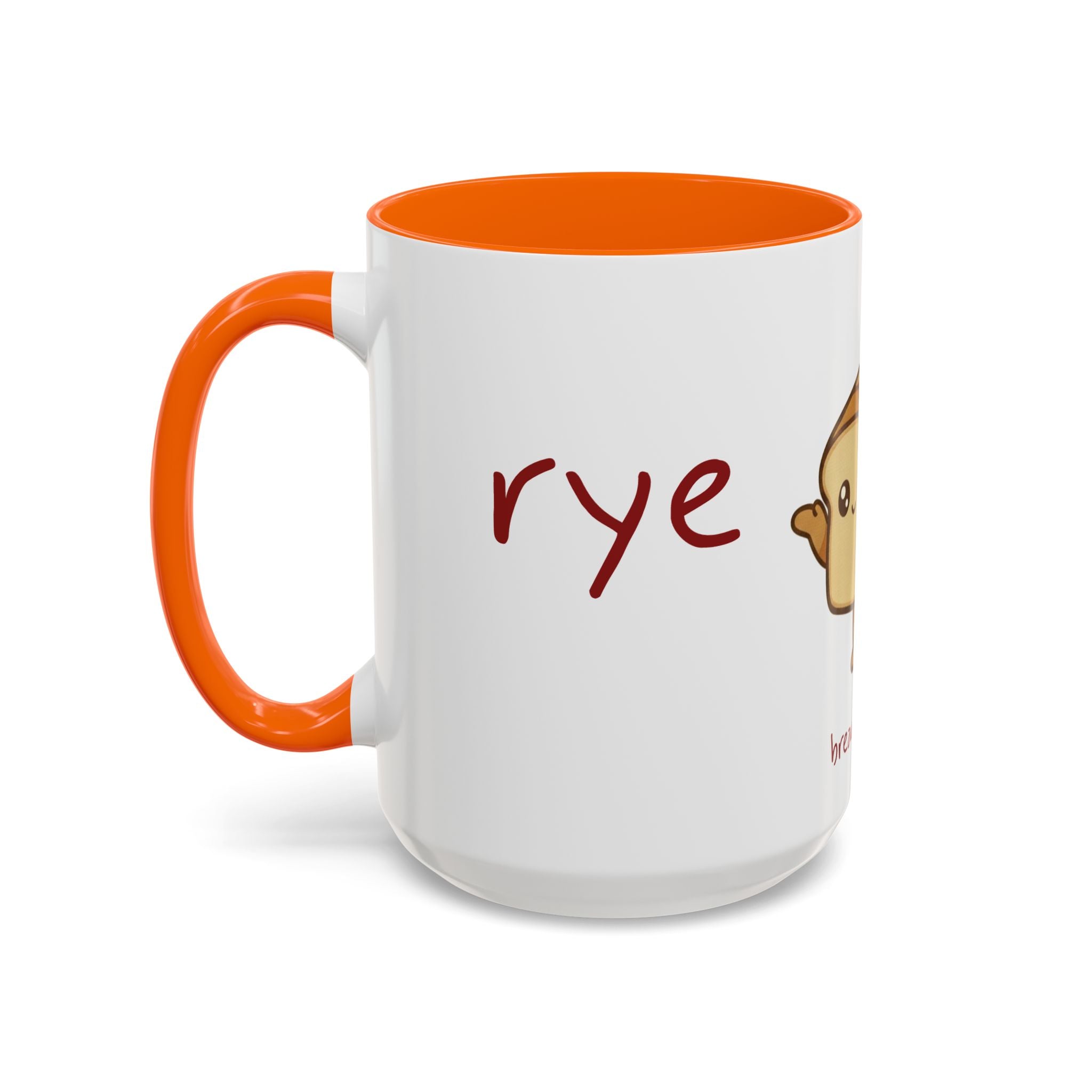 Rye Not? Walking Bread Illustration Mug | Kawaii Loaf Coffee Mug | Breadfriend