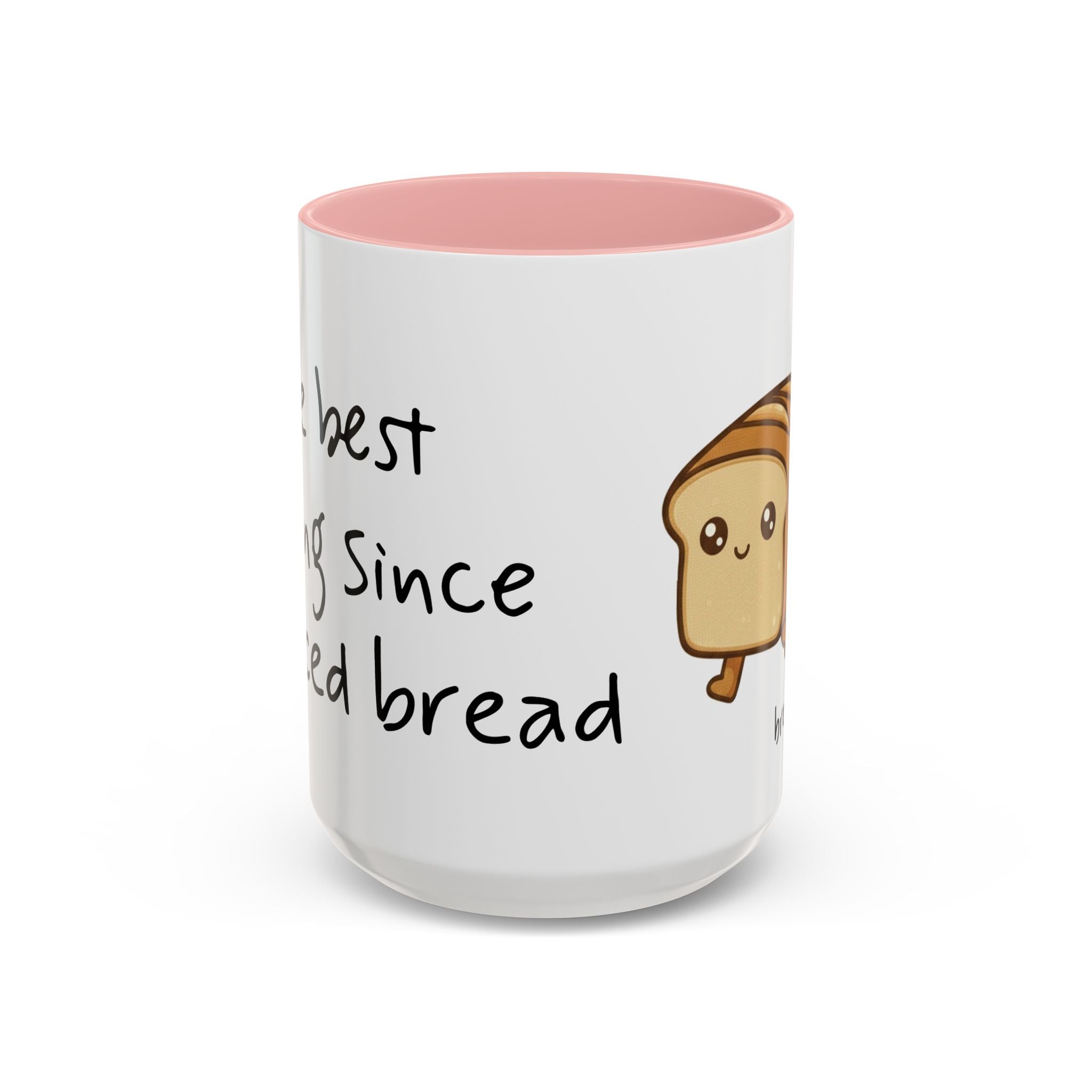 Kawaii Walking Bread Illustration Mug | Accent Coffee Mug (11oz, 15oz) | Breadfriend