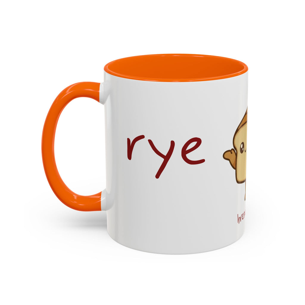 Rye Not? Walking Bread Illustration Mug | Kawaii Loaf Coffee Mug | Breadfriend