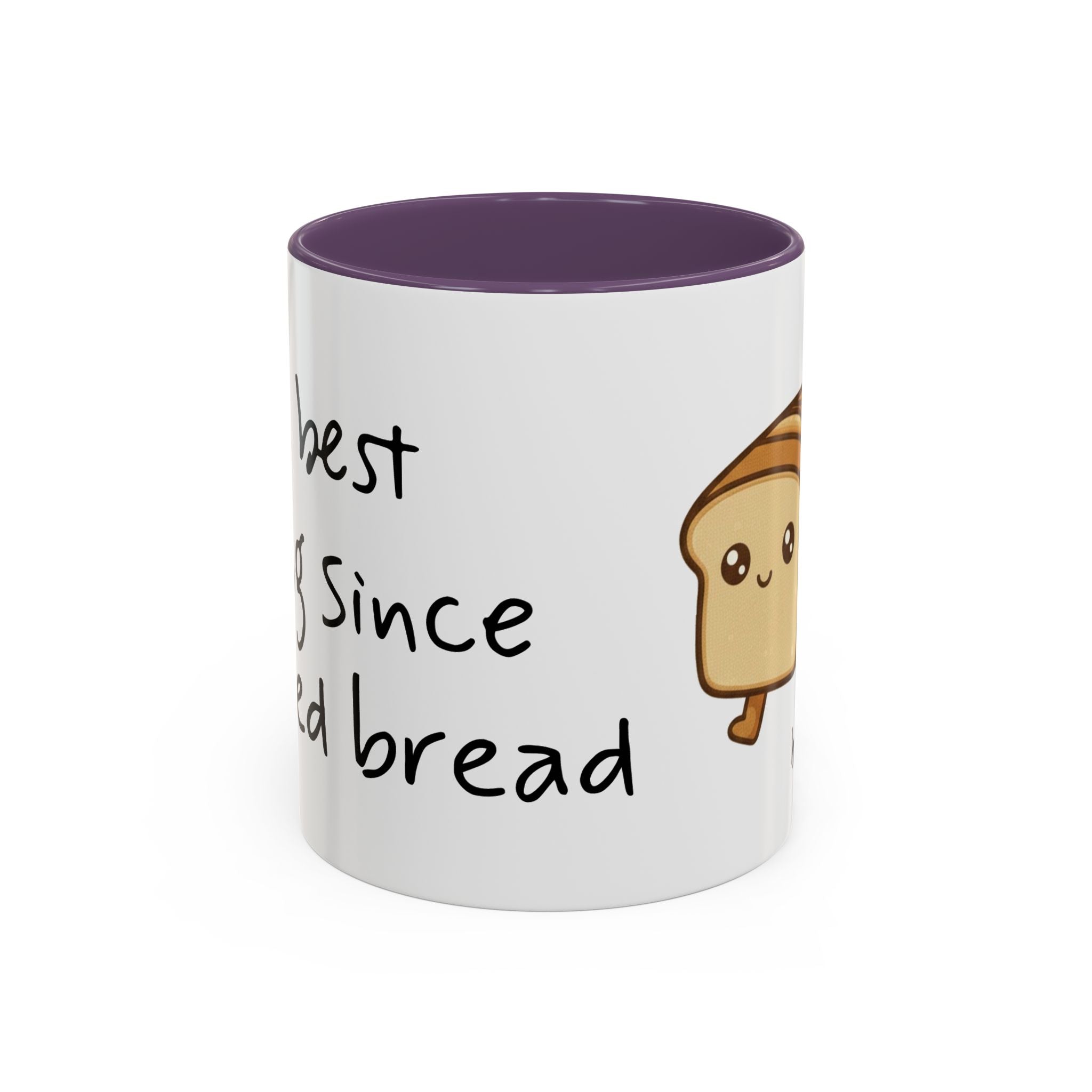 Kawaii Walking Bread Illustration Mug | Accent Coffee Mug (11oz, 15oz) | Breadfriend