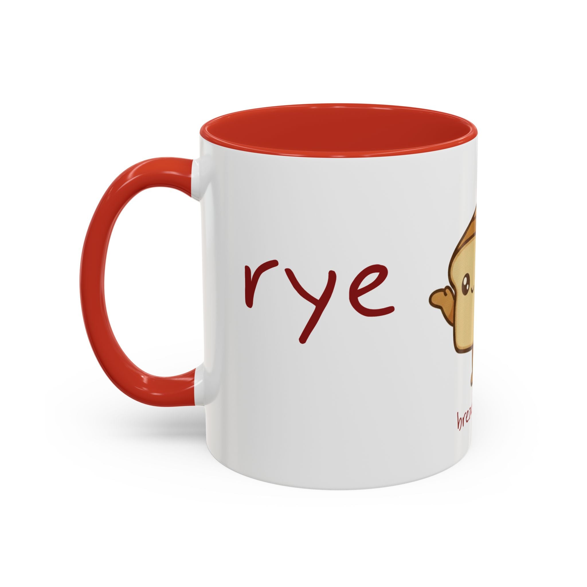 Rye Not? Walking Bread Illustration Mug | Kawaii Loaf Coffee Mug | Breadfriend
