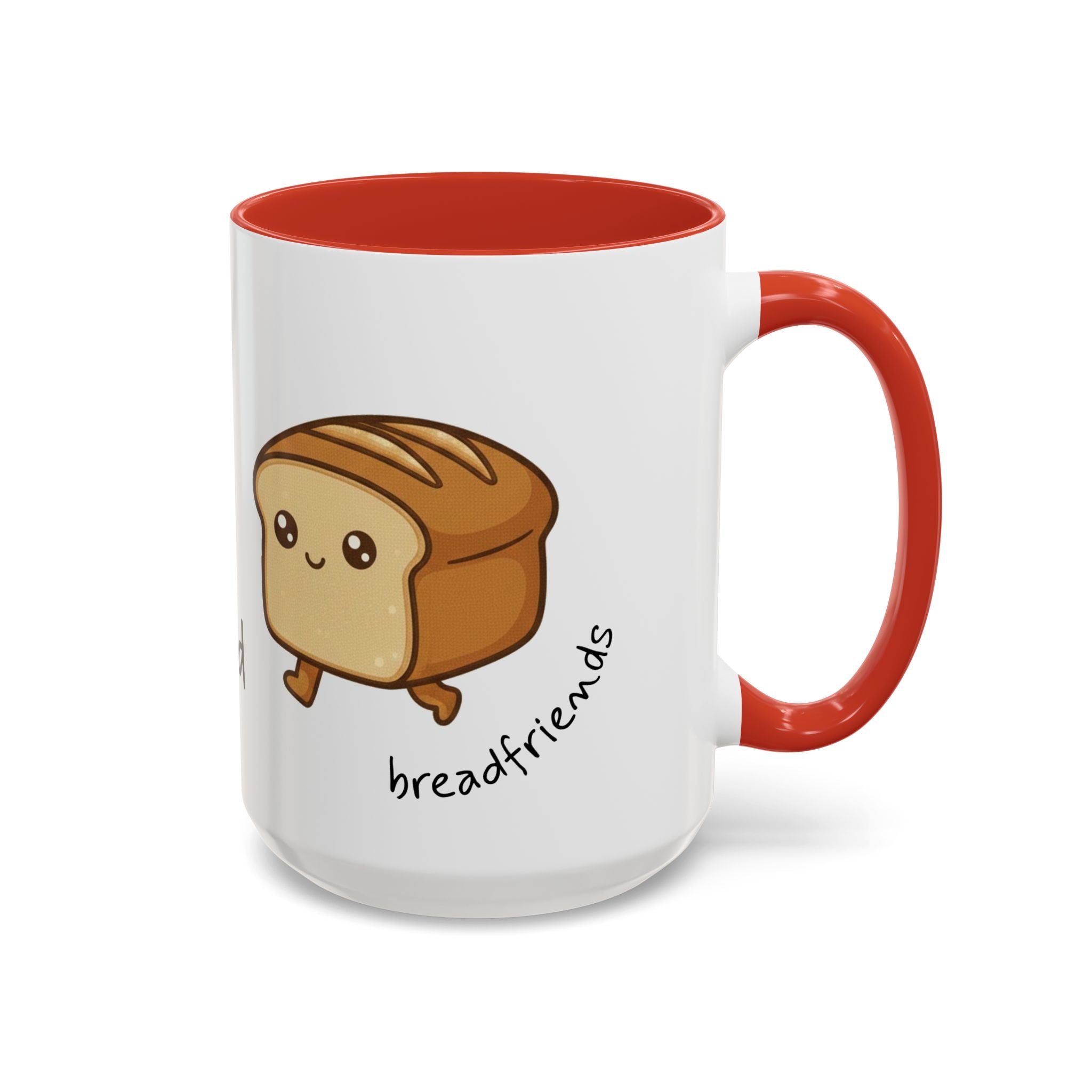 Kawaii Walking Bread Illustration Mug | Accent Coffee Mug (11oz, 15oz) | Breadfriend