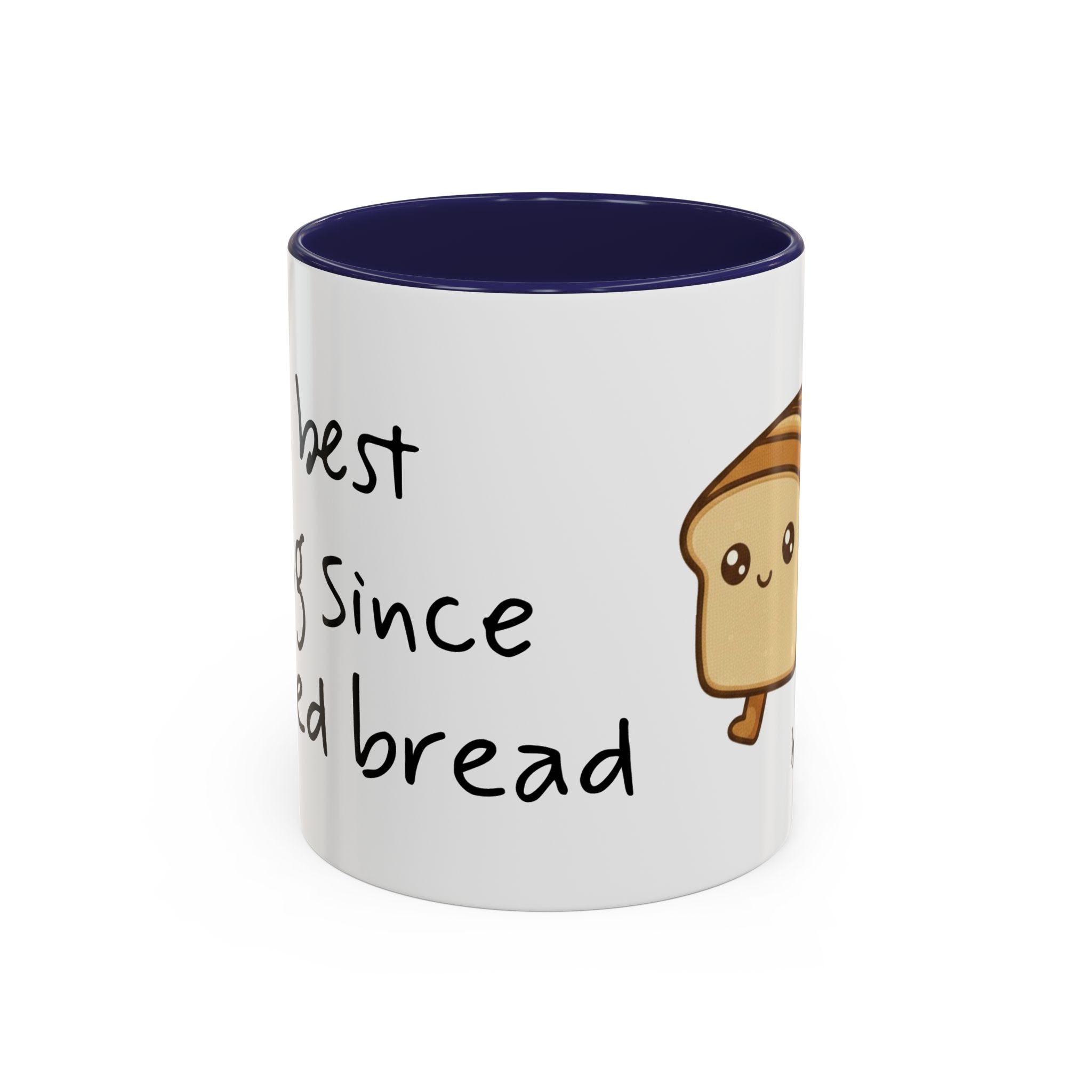 Kawaii Walking Bread Illustration Mug | Accent Coffee Mug (11oz, 15oz) | Breadfriend
