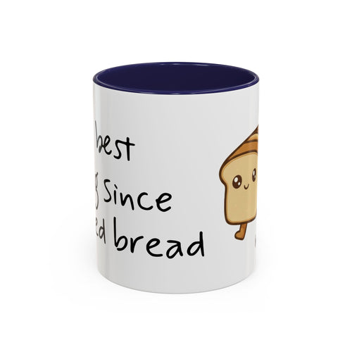 Kawaii Walking Bread Illustration Mug | Accent Coffee Mug (11oz, 15oz) | Breadfriend