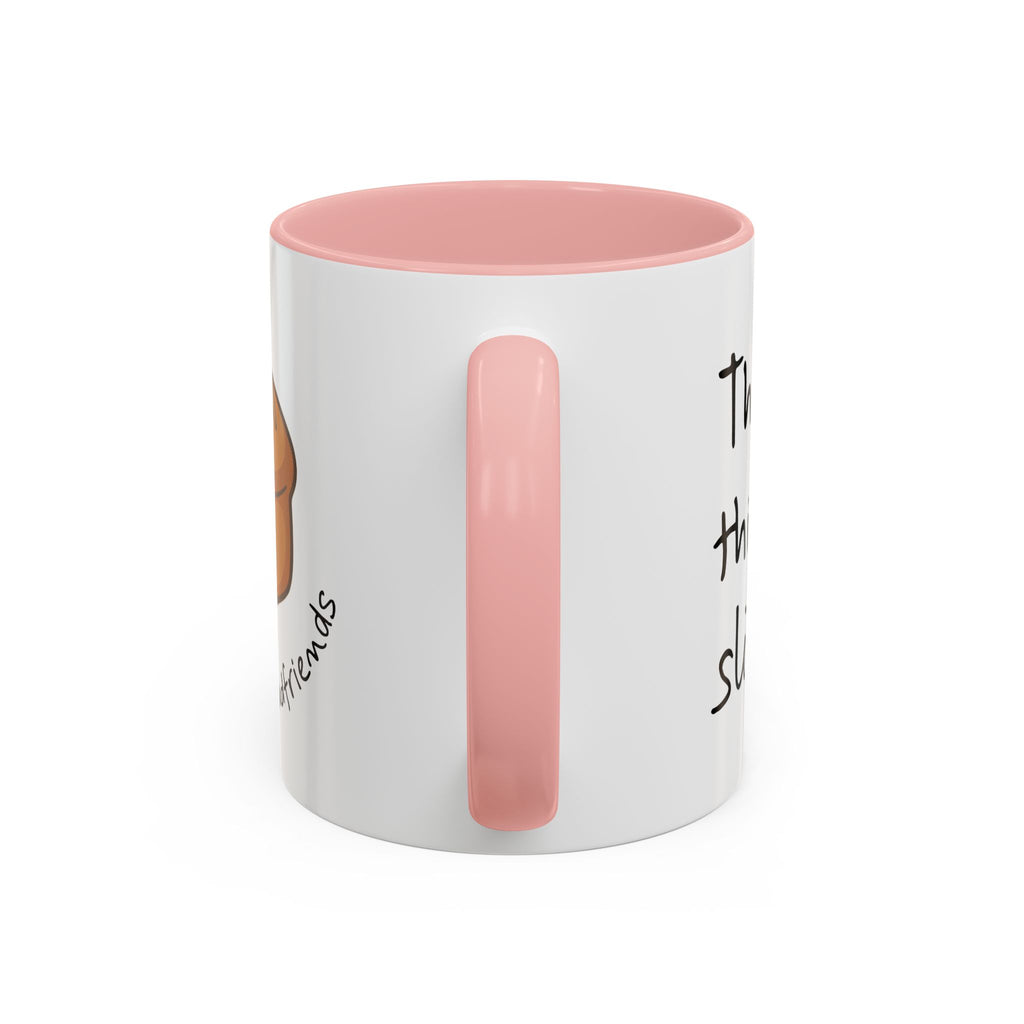 Kawaii Walking Bread Illustration Mug | Accent Coffee Mug (11oz, 15oz) | Breadfriend