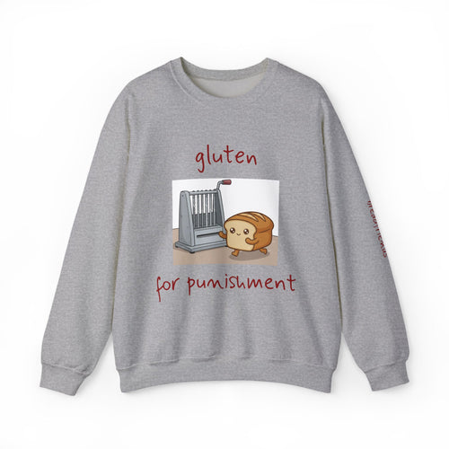 gluten for punishment Sweatshirt | Cute Bread Toaster Illustration | Breadfriend