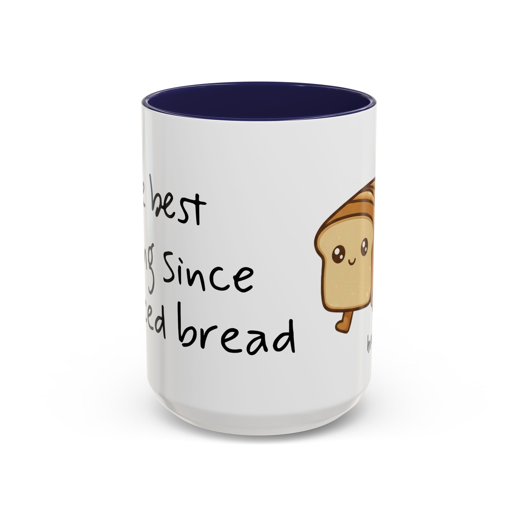 Kawaii Walking Bread Illustration Mug | Accent Coffee Mug (11oz, 15oz) | Breadfriend