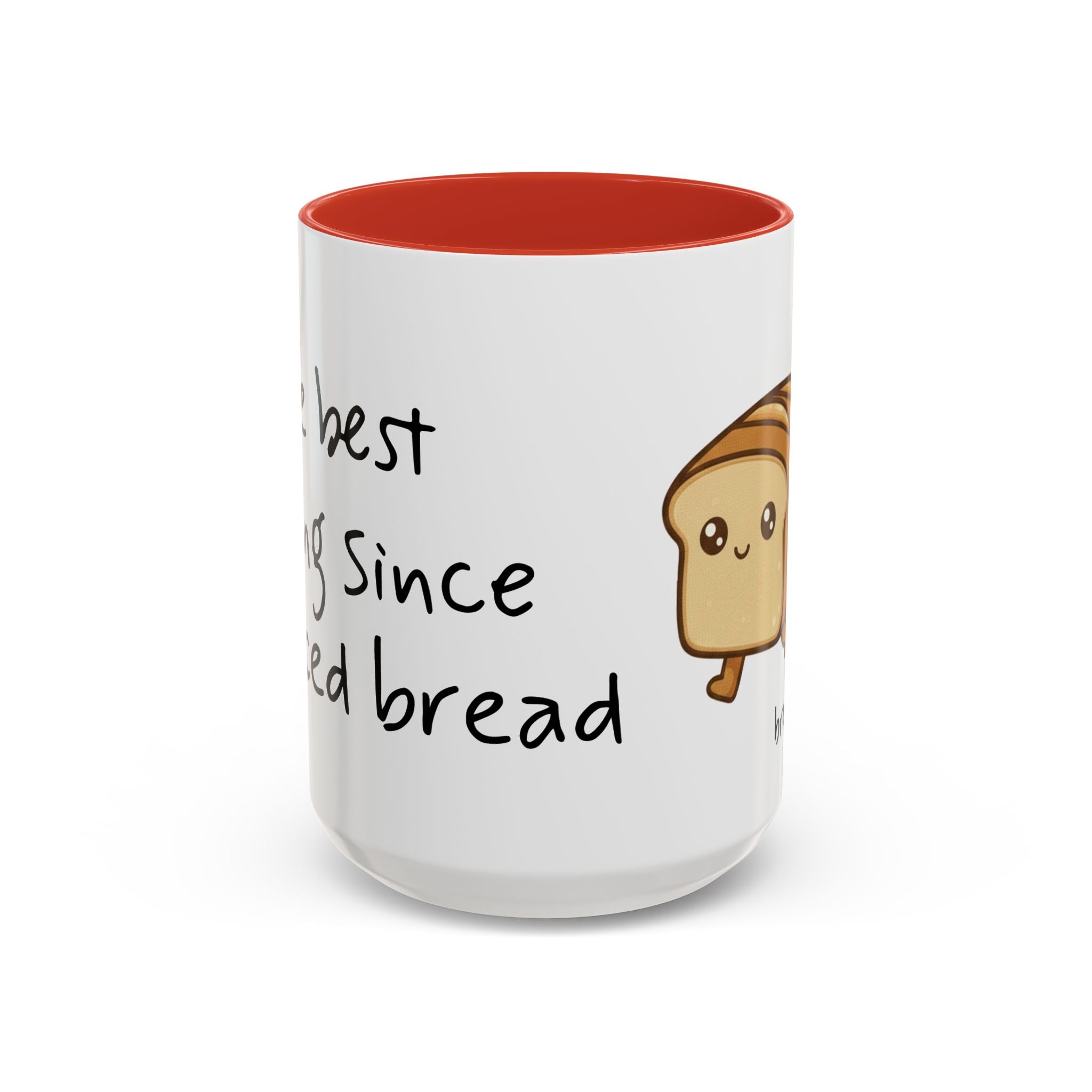 Kawaii Walking Bread Illustration Mug | Accent Coffee Mug (11oz, 15oz) | Breadfriend