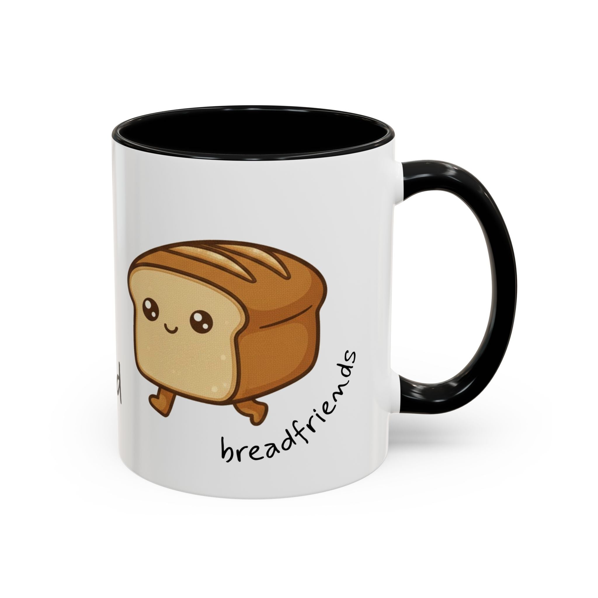 Kawaii Walking Bread Illustration Mug | Accent Coffee Mug (11oz, 15oz) | Breadfriend