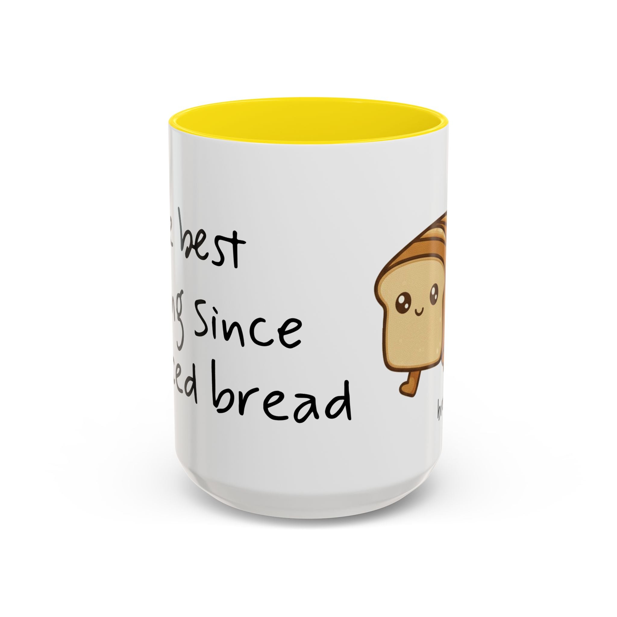 Kawaii Walking Bread Illustration Mug | Accent Coffee Mug (11oz, 15oz) | Breadfriend