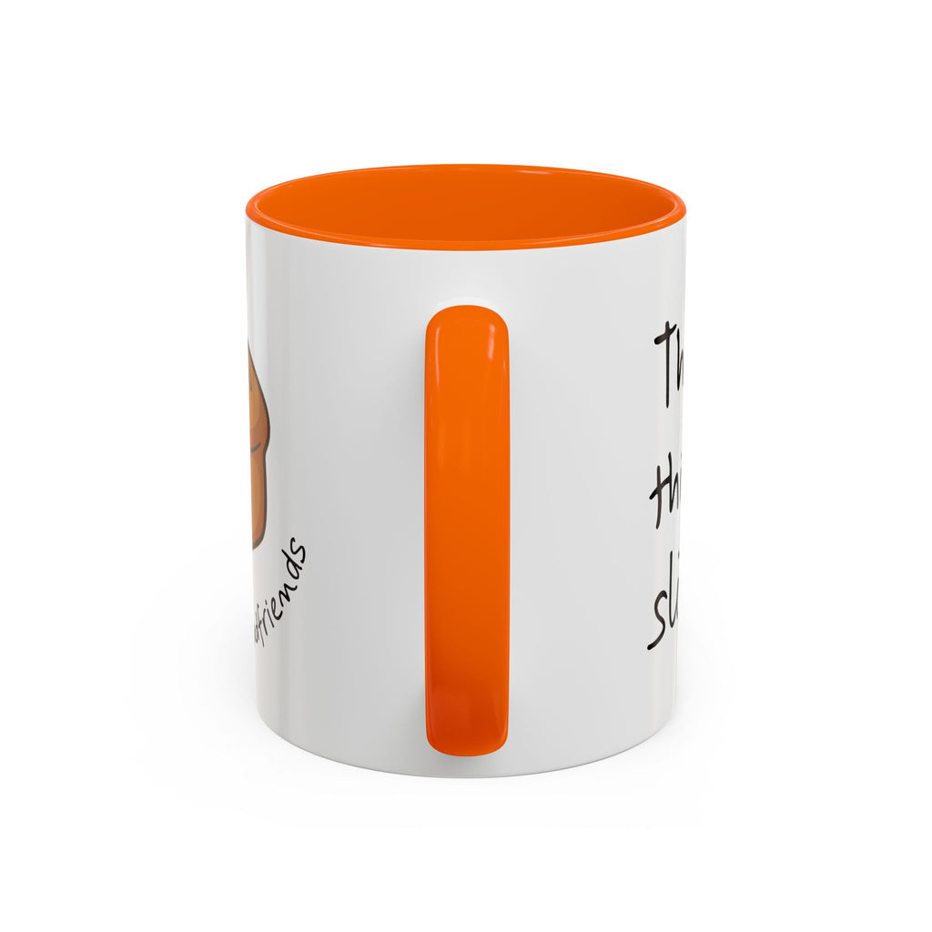 Kawaii Walking Bread Illustration Mug | Accent Coffee Mug (11oz, 15oz) | Breadfriend