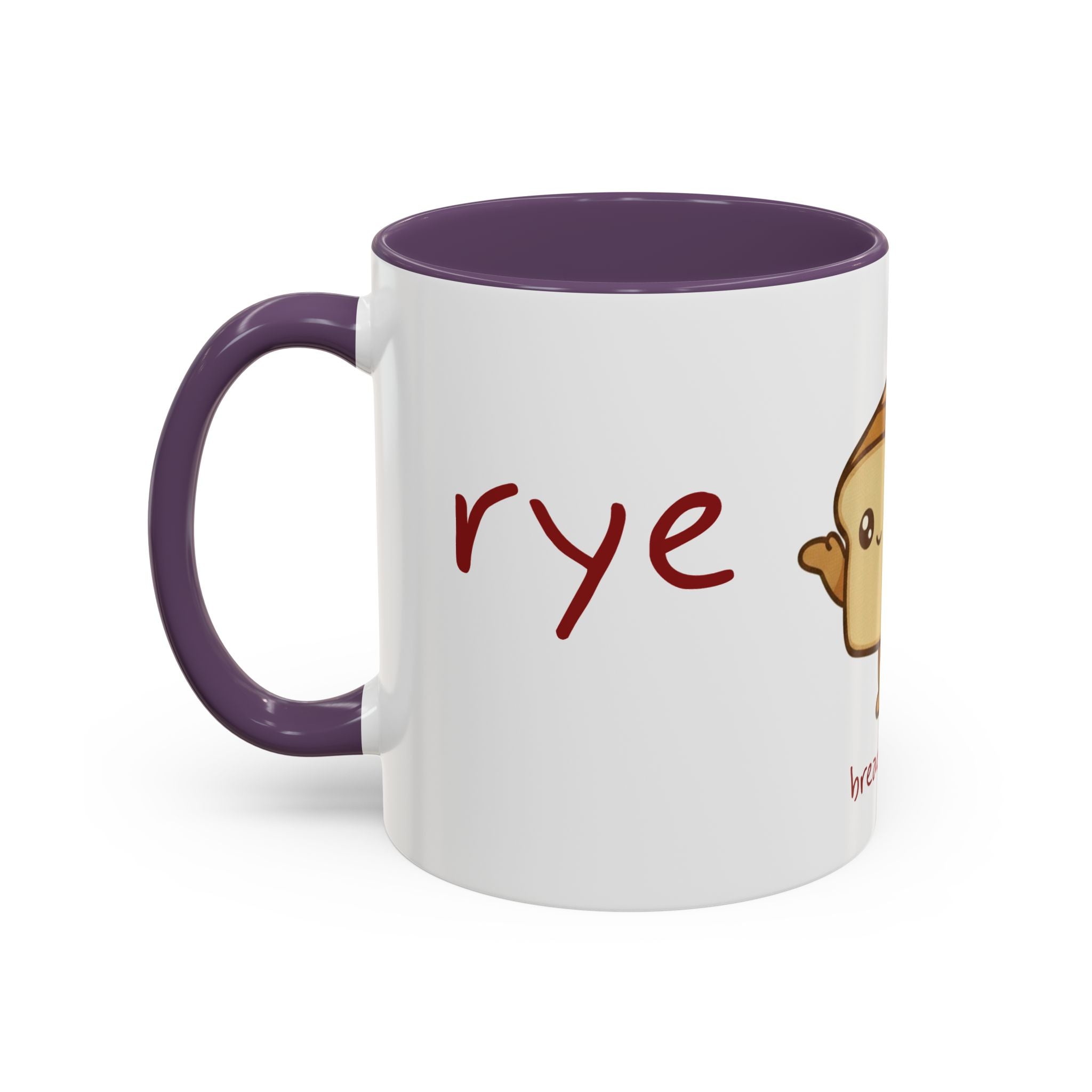 Rye Not? Walking Bread Illustration Mug | Kawaii Loaf Coffee Mug | Breadfriend