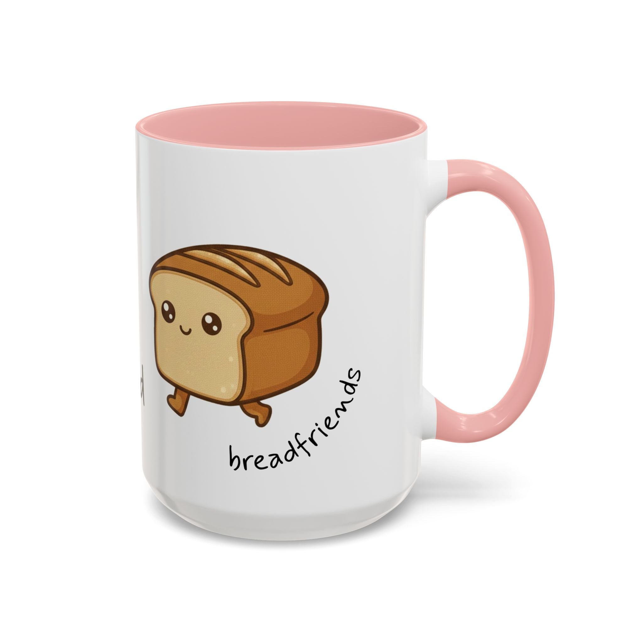 Kawaii Walking Bread Illustration Mug | Accent Coffee Mug (11oz, 15oz) | Breadfriend
