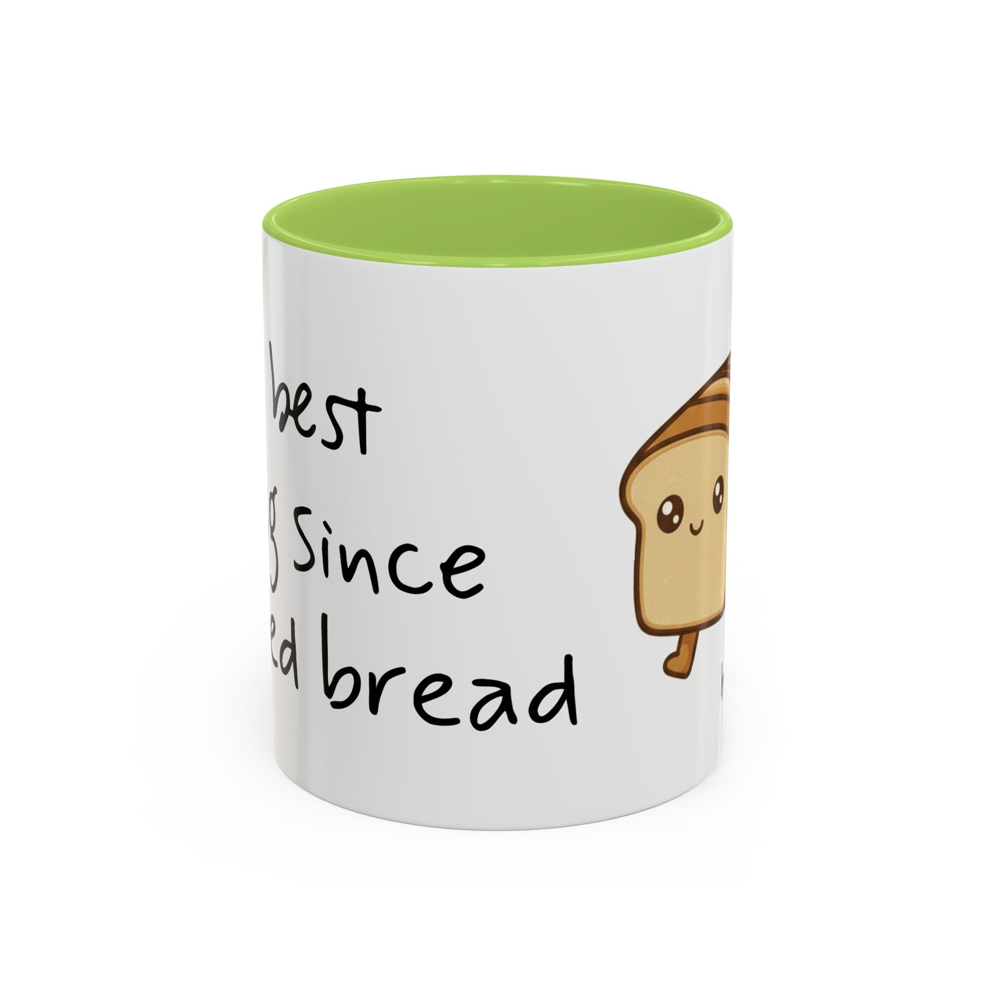 Kawaii Walking Bread Illustration Mug | Accent Coffee Mug (11oz, 15oz) | Breadfriend