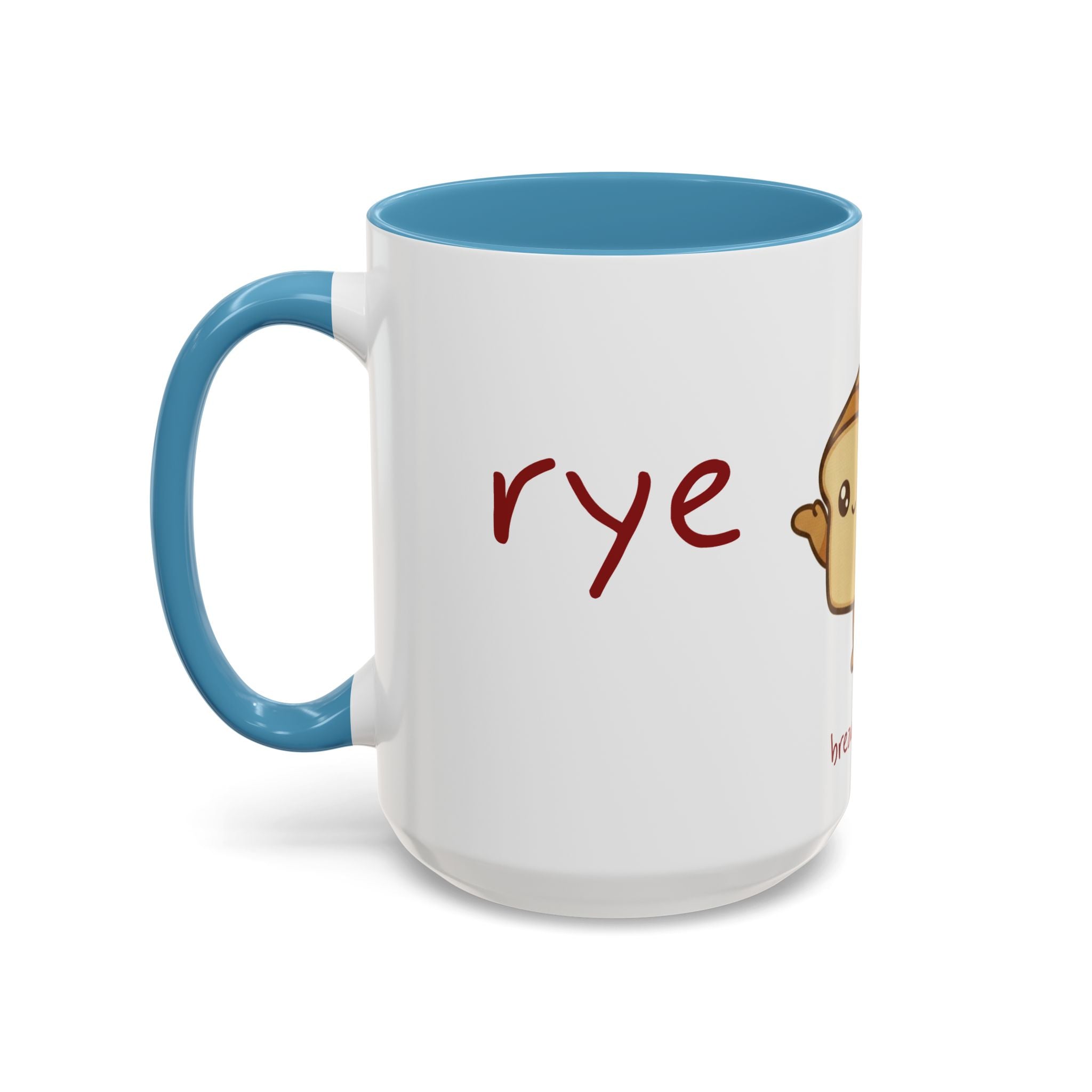 Rye Not? Walking Bread Illustration Mug | Kawaii Loaf Coffee Mug | Breadfriend
