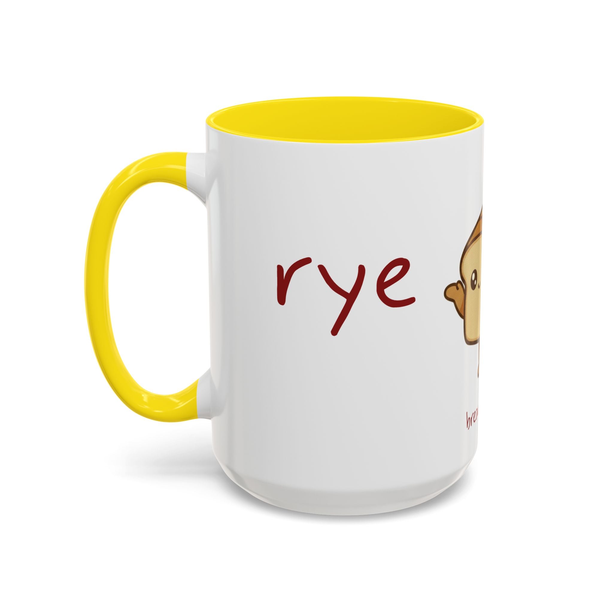 Rye Not? Walking Bread Illustration Mug | Kawaii Loaf Coffee Mug | Breadfriend