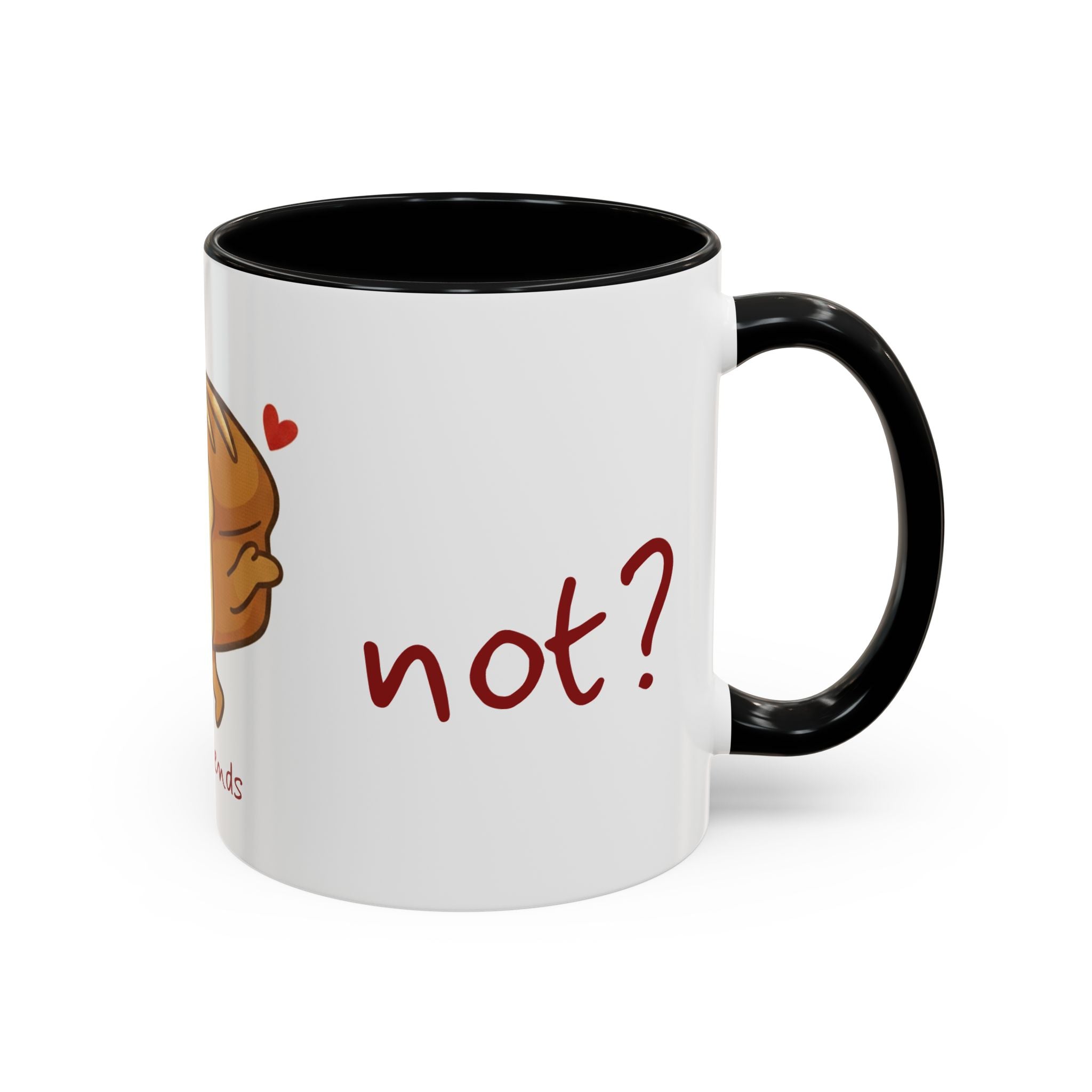 Rye Not? Walking Bread Illustration Mug | Kawaii Loaf Coffee Mug | Breadfriend