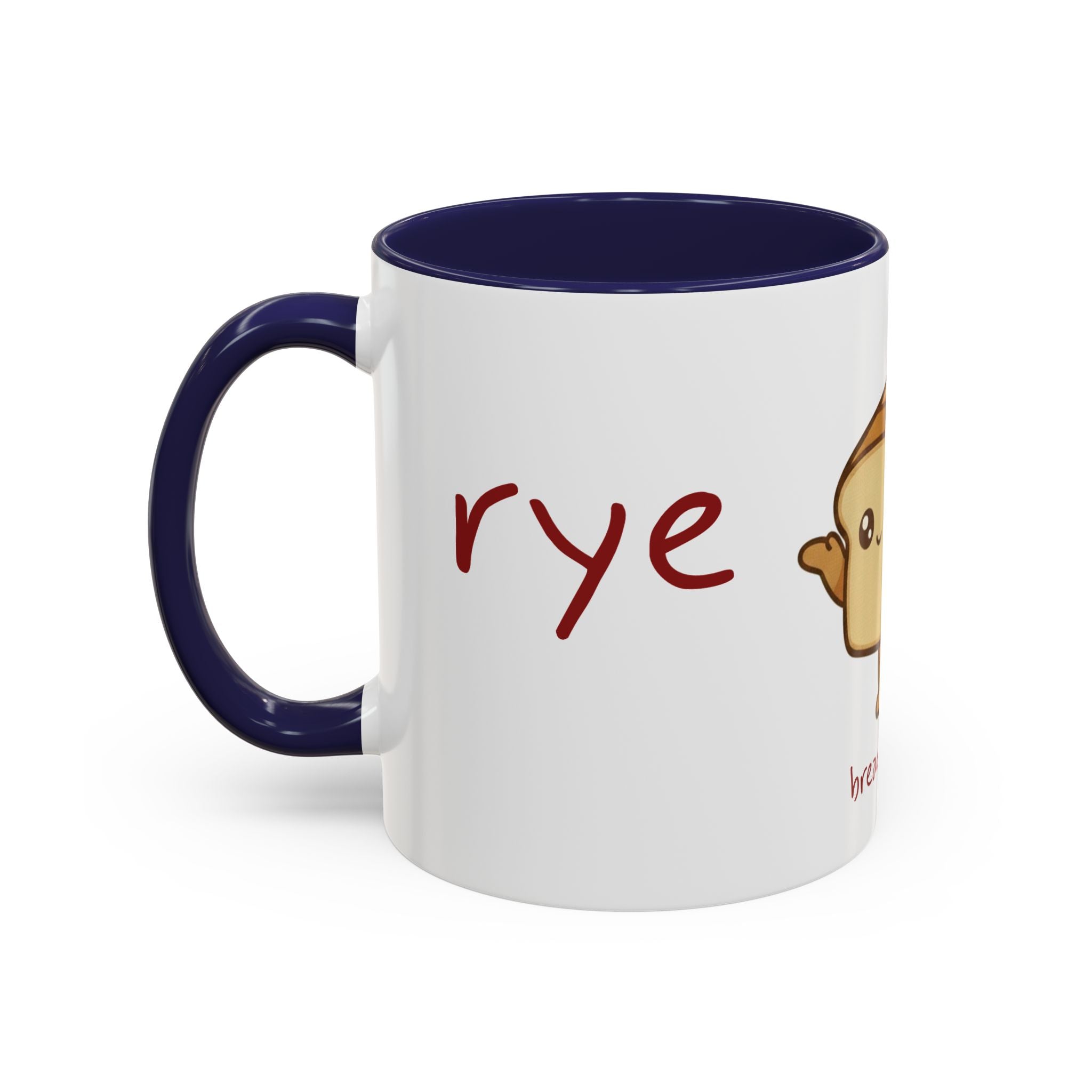 Rye Not? Walking Bread Illustration Mug | Kawaii Loaf Coffee Mug | Breadfriend