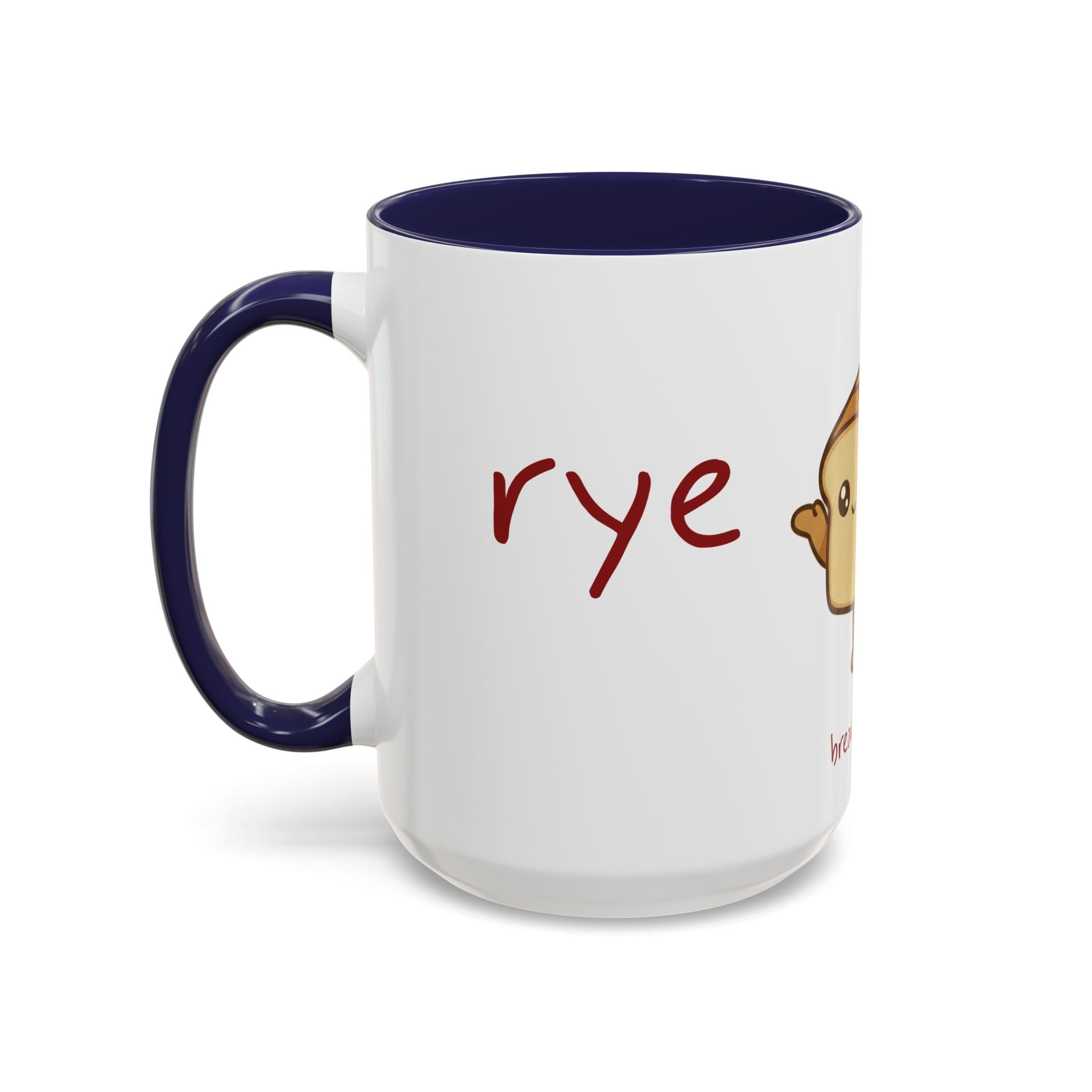 Rye Not? Walking Bread Illustration Mug | Kawaii Loaf Coffee Mug | Breadfriend