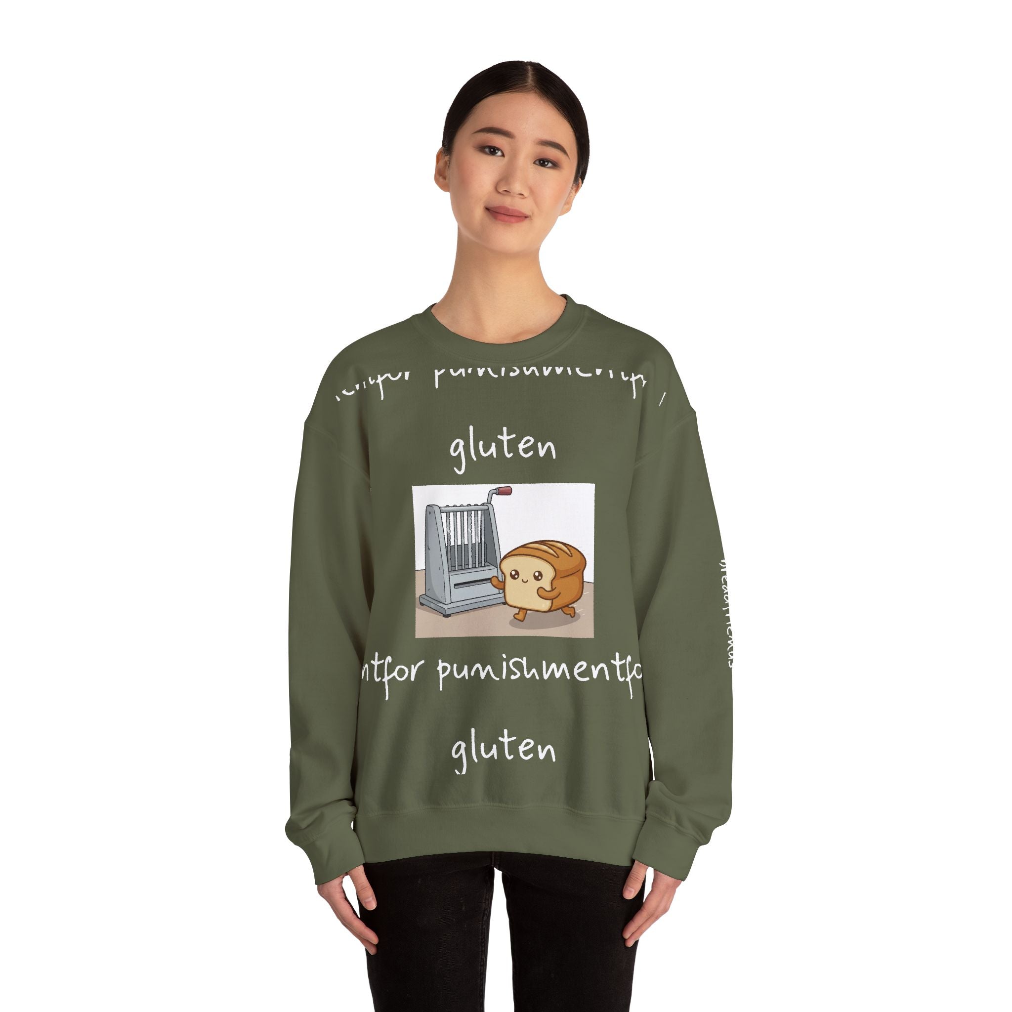 gluten for punishment Sweatshirt | Cute Bread Toaster Illustration | Breadfriend