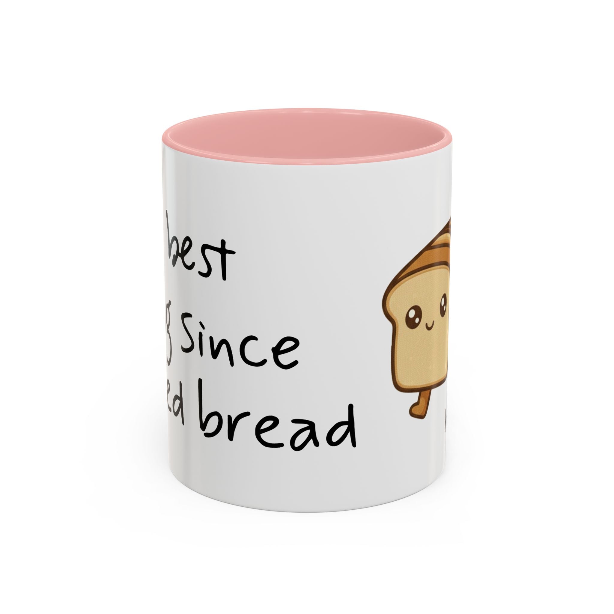 Kawaii Walking Bread Illustration Mug | Accent Coffee Mug (11oz, 15oz) | Breadfriend
