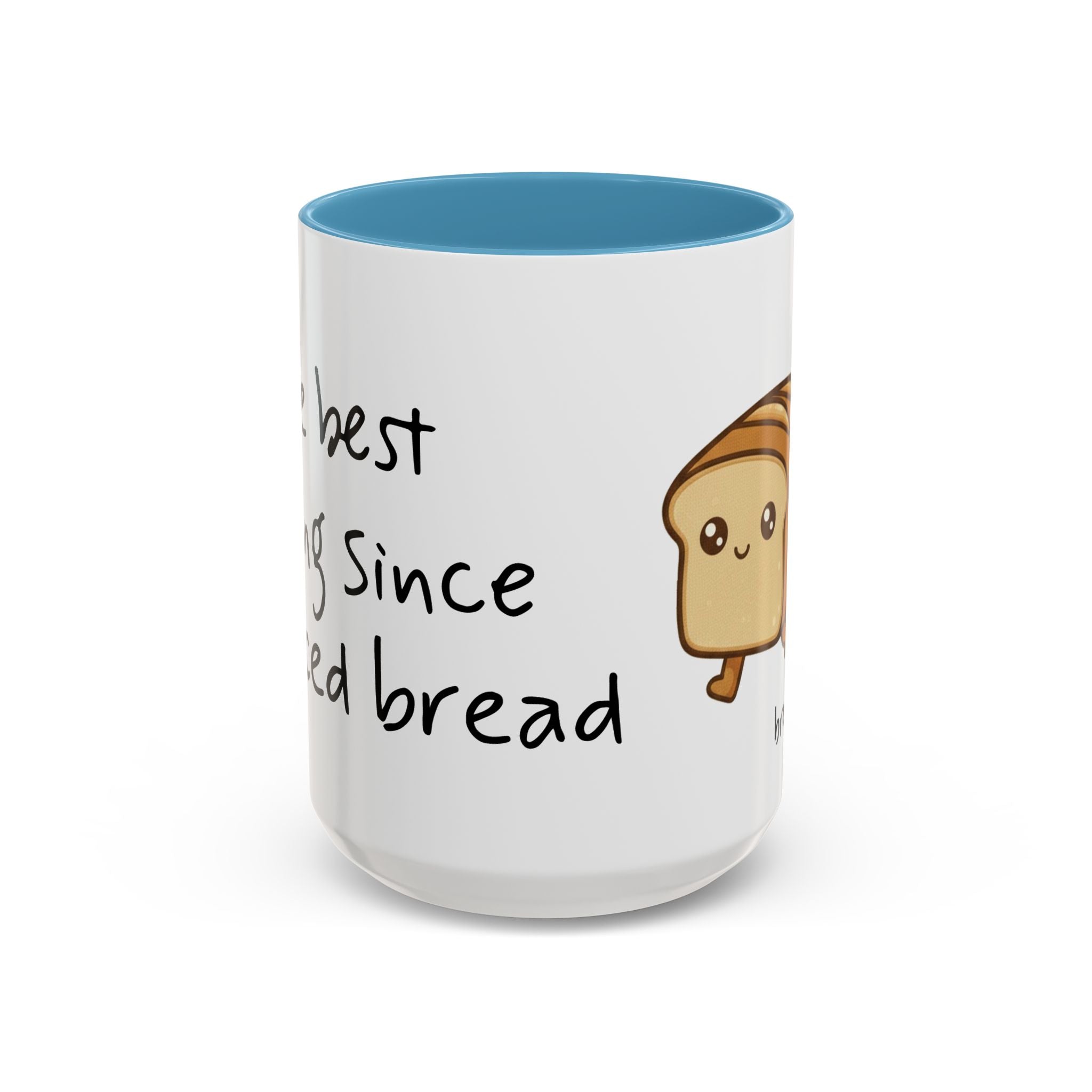 Kawaii Walking Bread Illustration Mug | Accent Coffee Mug (11oz, 15oz) | Breadfriend