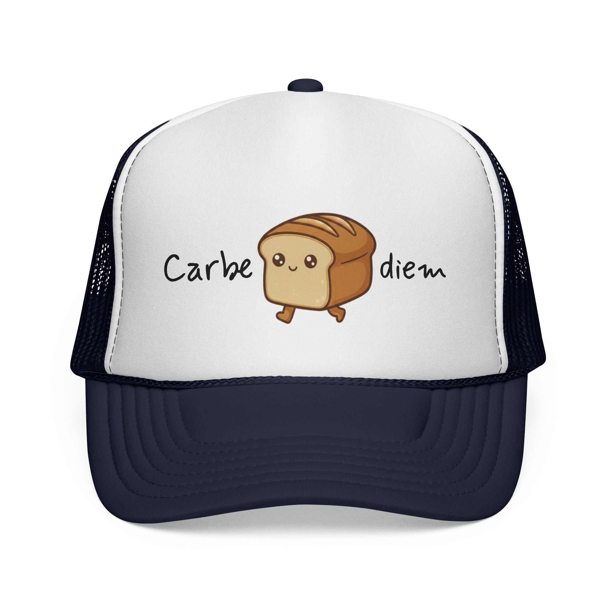Carbe Diem Trucker Cap | cute bread hat, pun design | Breadfriend