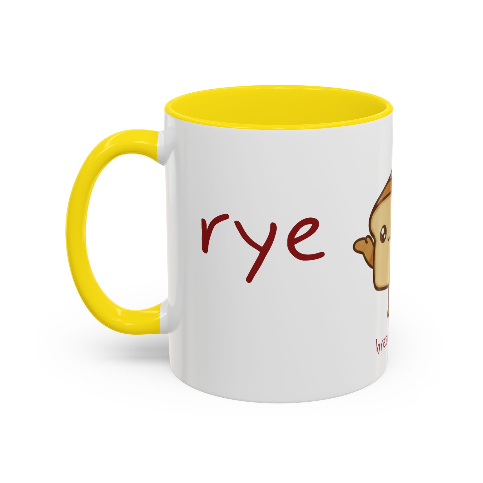 Rye Not? Walking Bread Illustration Mug | Kawaii Loaf Coffee Mug | Breadfriend