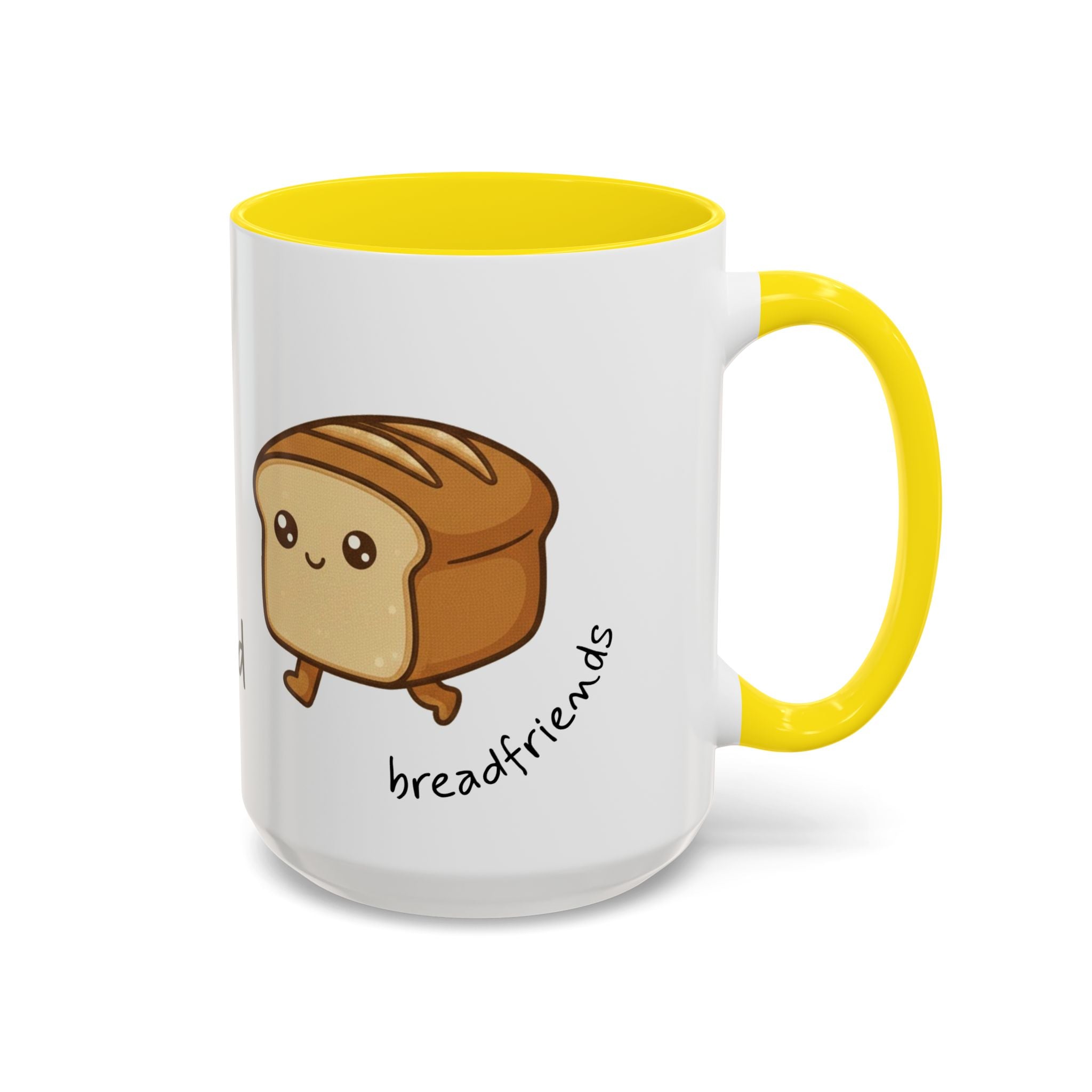 Kawaii Walking Bread Illustration Mug | Accent Coffee Mug (11oz, 15oz) | Breadfriend