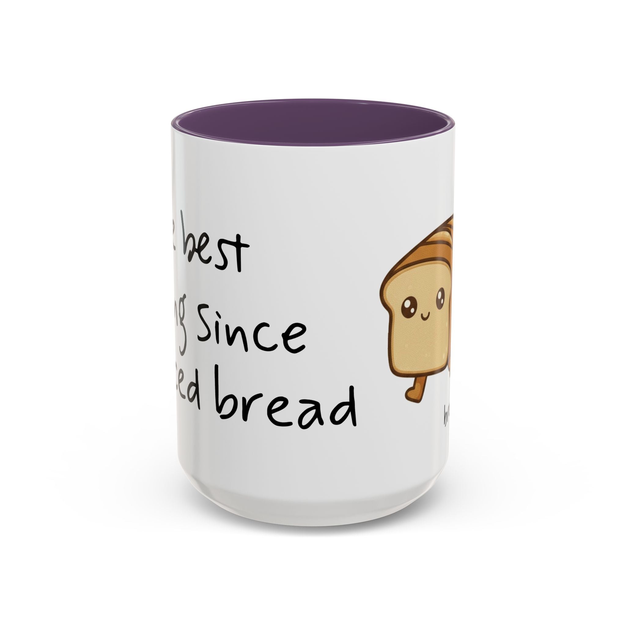 Kawaii Walking Bread Illustration Mug | Accent Coffee Mug (11oz, 15oz) | Breadfriend