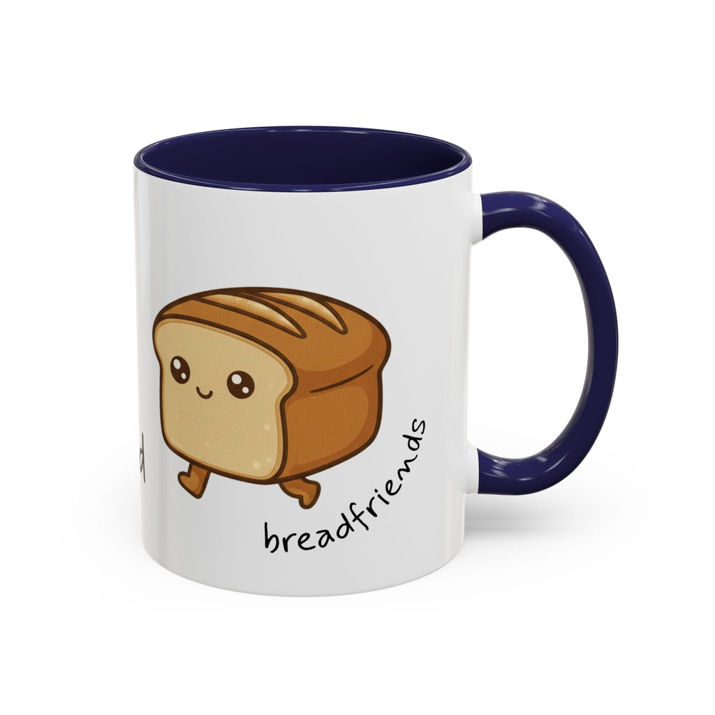 Kawaii Walking Bread Illustration Mug | Accent Coffee Mug (11oz, 15oz) | Breadfriend