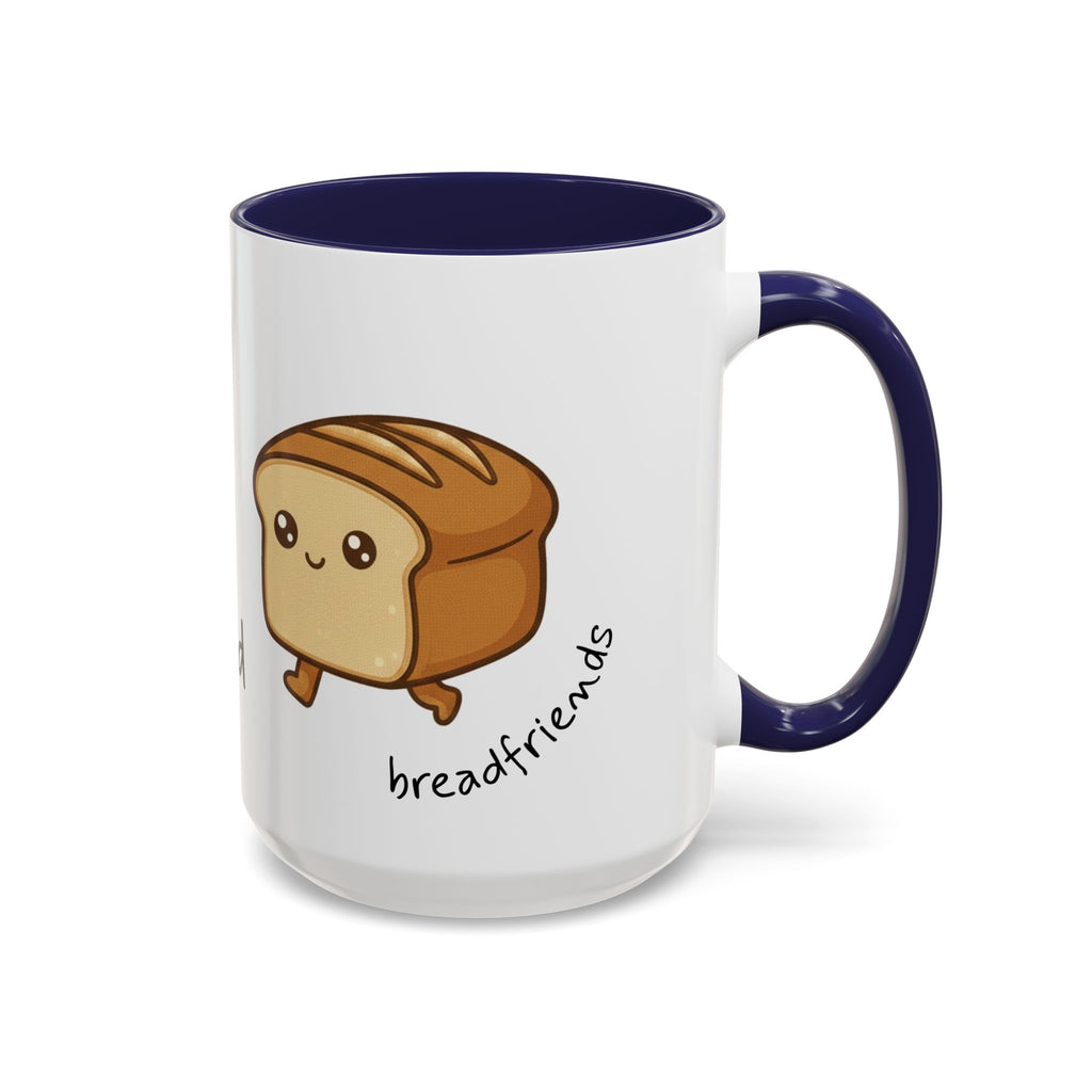 Kawaii Walking Bread Illustration Mug | Accent Coffee Mug (11oz, 15oz) | Breadfriend