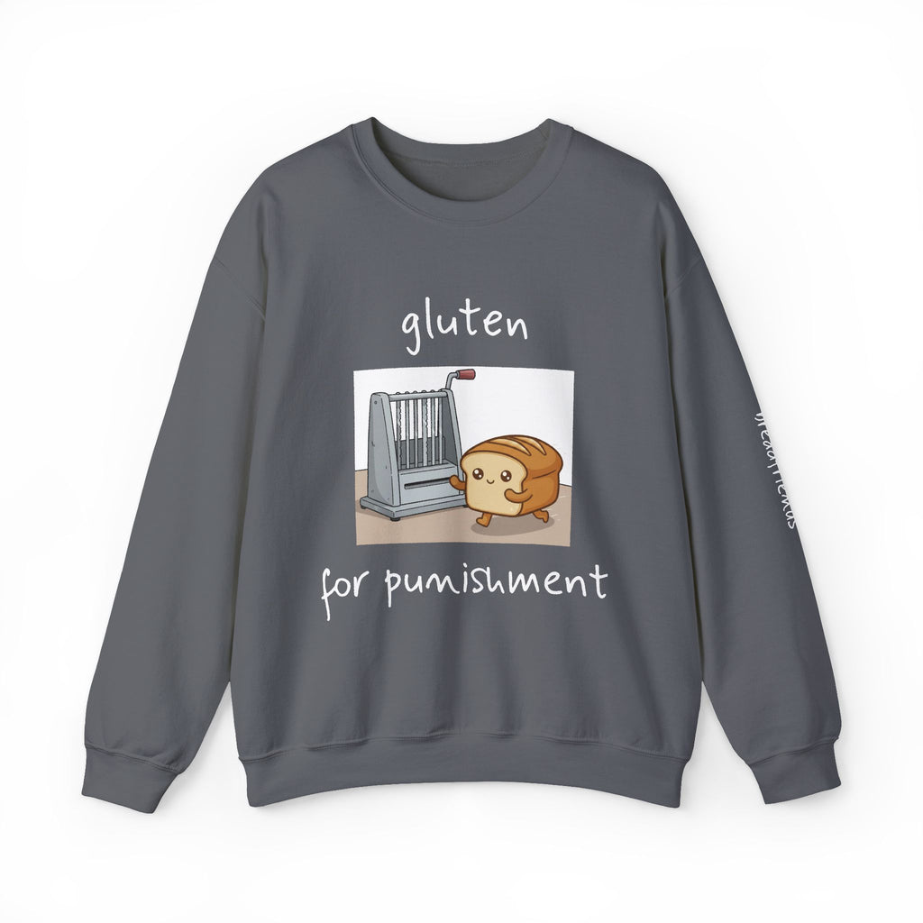 gluten for punishment Sweatshirt | Cute Bread Toaster Illustration | Breadfriend