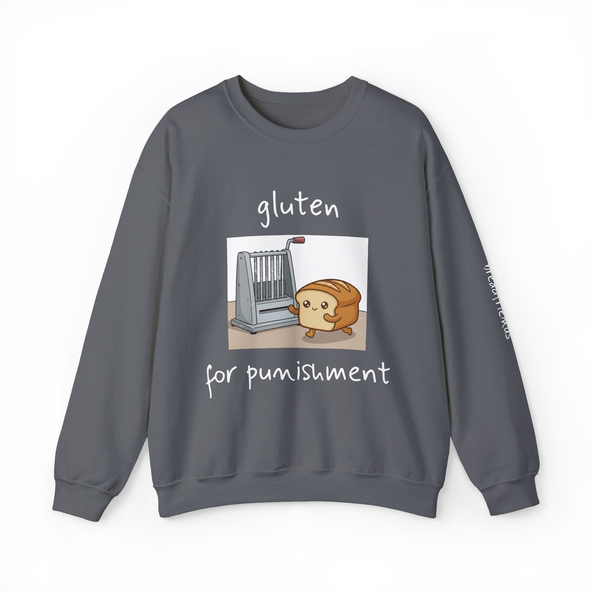 gluten for punishment Sweatshirt | Cute Bread Toaster Illustration | Breadfriend