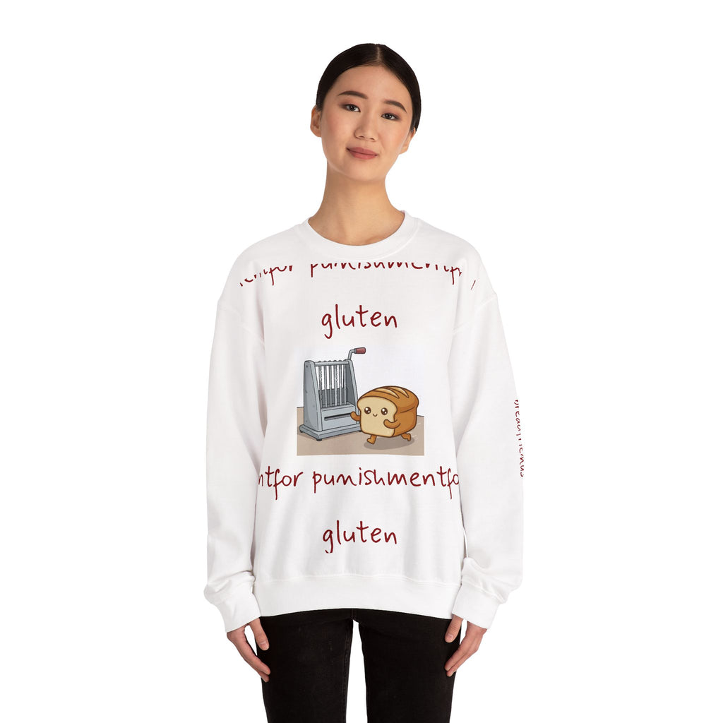 gluten for punishment Sweatshirt | Cute Bread Toaster Illustration | Breadfriend