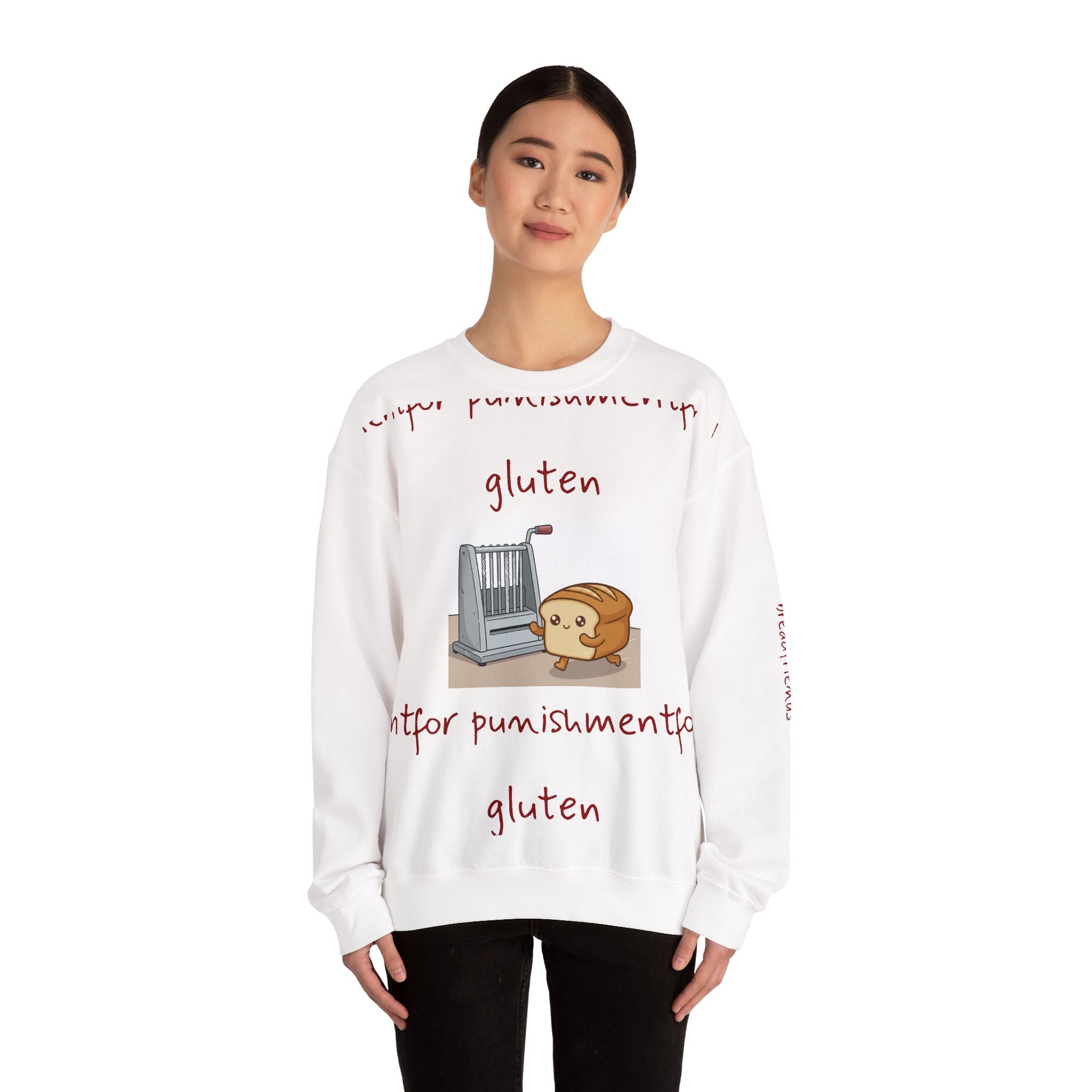 gluten for punishment Sweatshirt | Cute Bread Toaster Illustration | Breadfriend