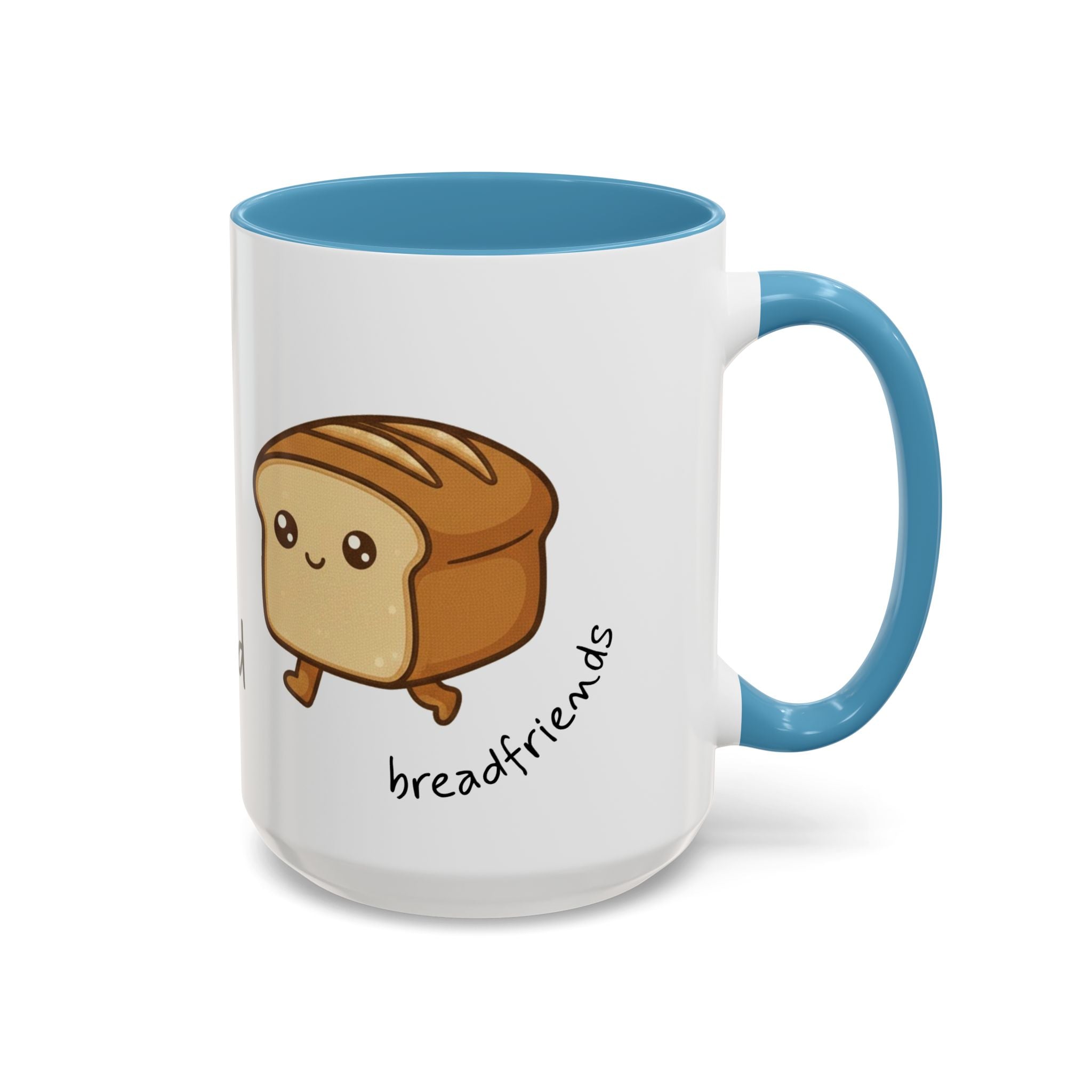 Kawaii Walking Bread Illustration Mug | Accent Coffee Mug (11oz, 15oz) | Breadfriend