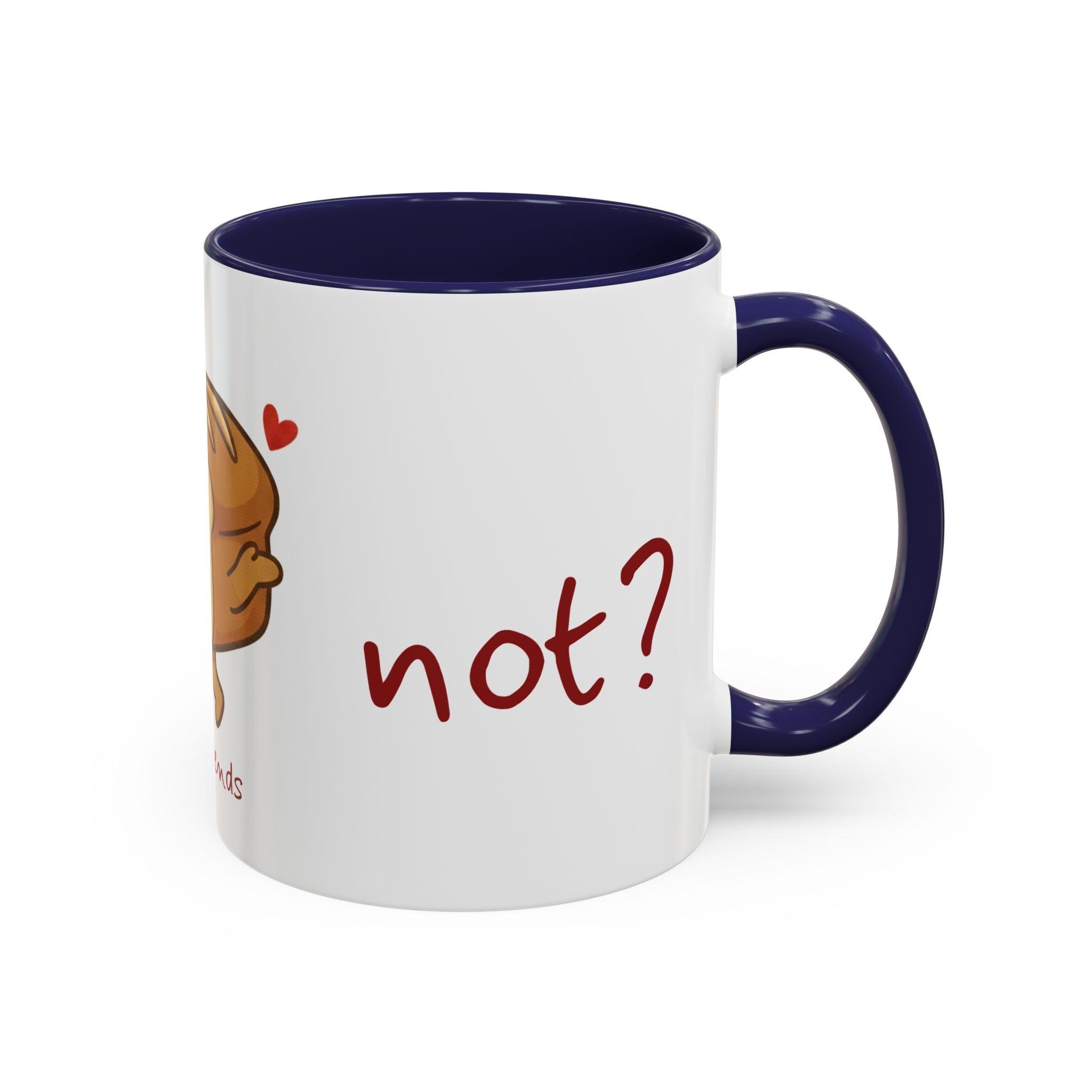 Rye Not? Walking Bread Illustration Mug | Kawaii Loaf Coffee Mug | Breadfriend