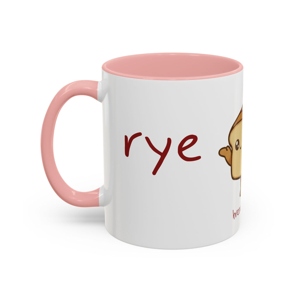 Rye Not? Walking Bread Illustration Mug | Kawaii Loaf Coffee Mug | Breadfriend