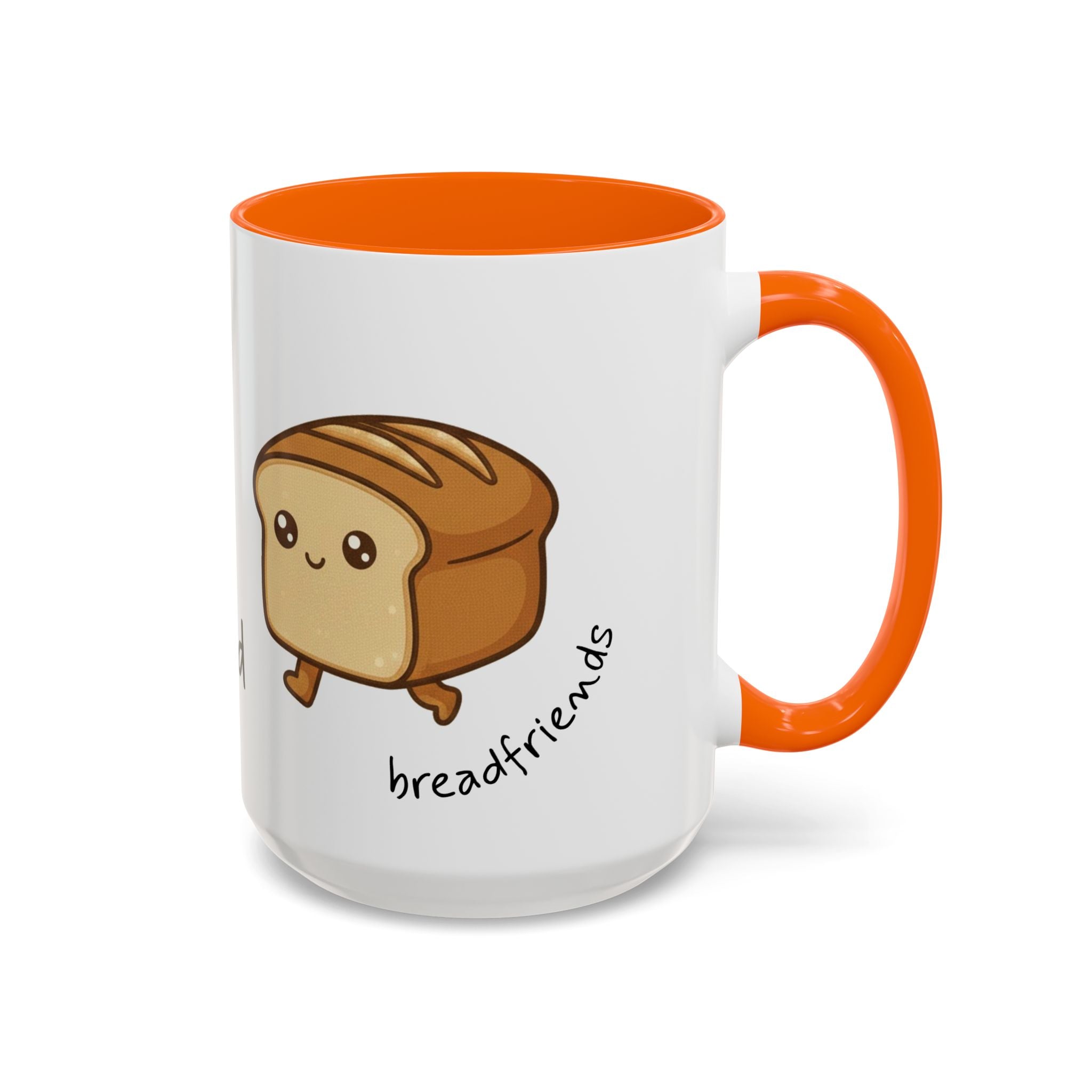 Kawaii Walking Bread Illustration Mug | Accent Coffee Mug (11oz, 15oz) | Breadfriend
