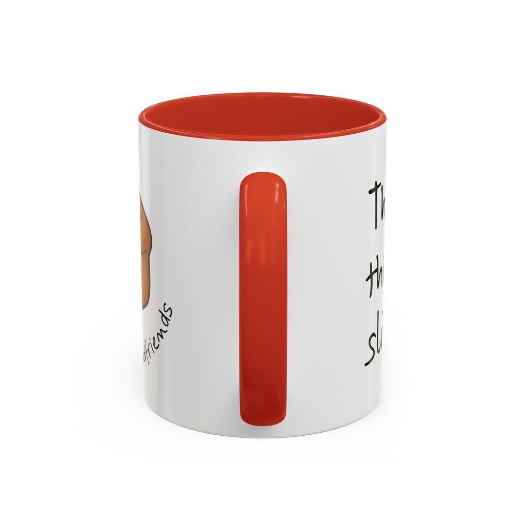 Kawaii Walking Bread Illustration Mug | Accent Coffee Mug (11oz, 15oz) | Breadfriend
