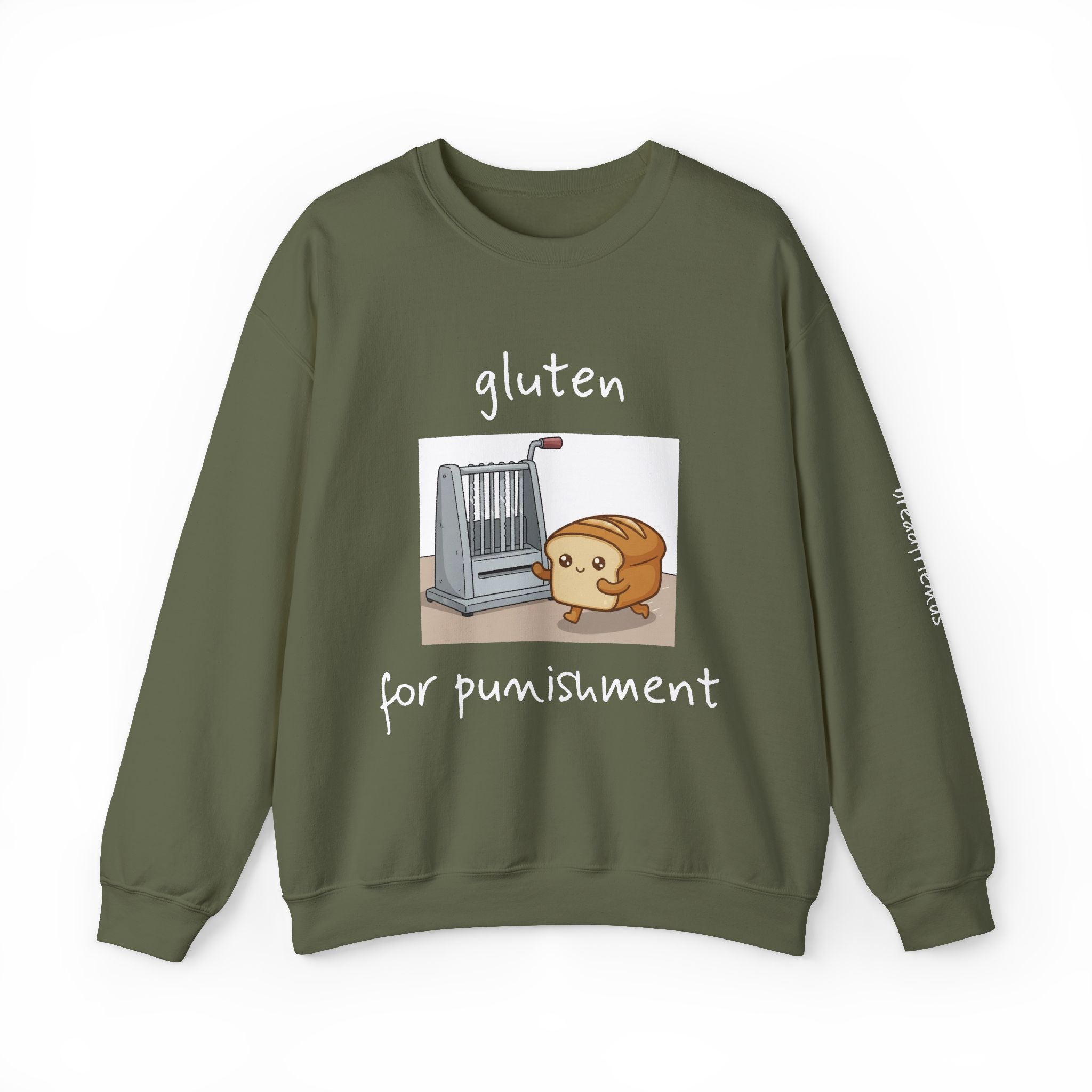 gluten for punishment Sweatshirt | Cute Bread Toaster Illustration | Breadfriend