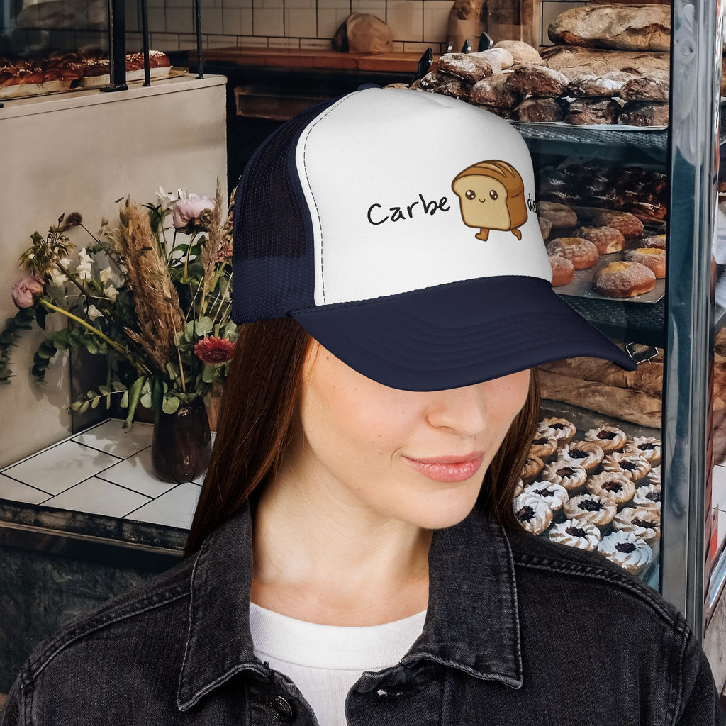 Carbe Diem Trucker Cap | cute bread hat, pun design | Breadfriend