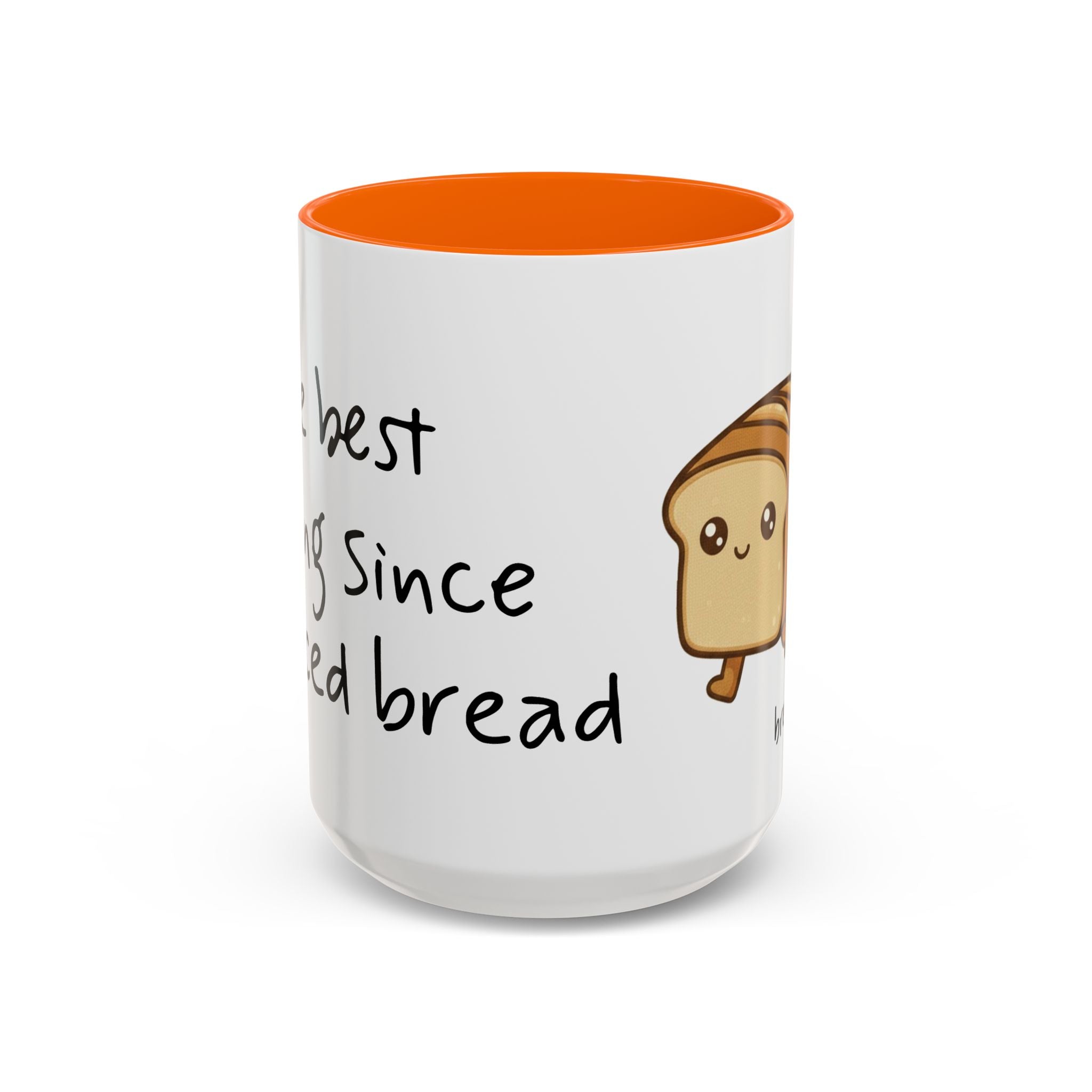 Kawaii Walking Bread Illustration Mug | Accent Coffee Mug (11oz, 15oz) | Breadfriend