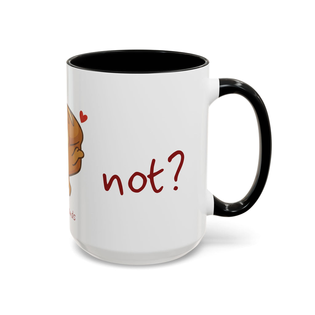 Rye Not? Walking Bread Illustration Mug | Kawaii Loaf Coffee Mug | Breadfriend