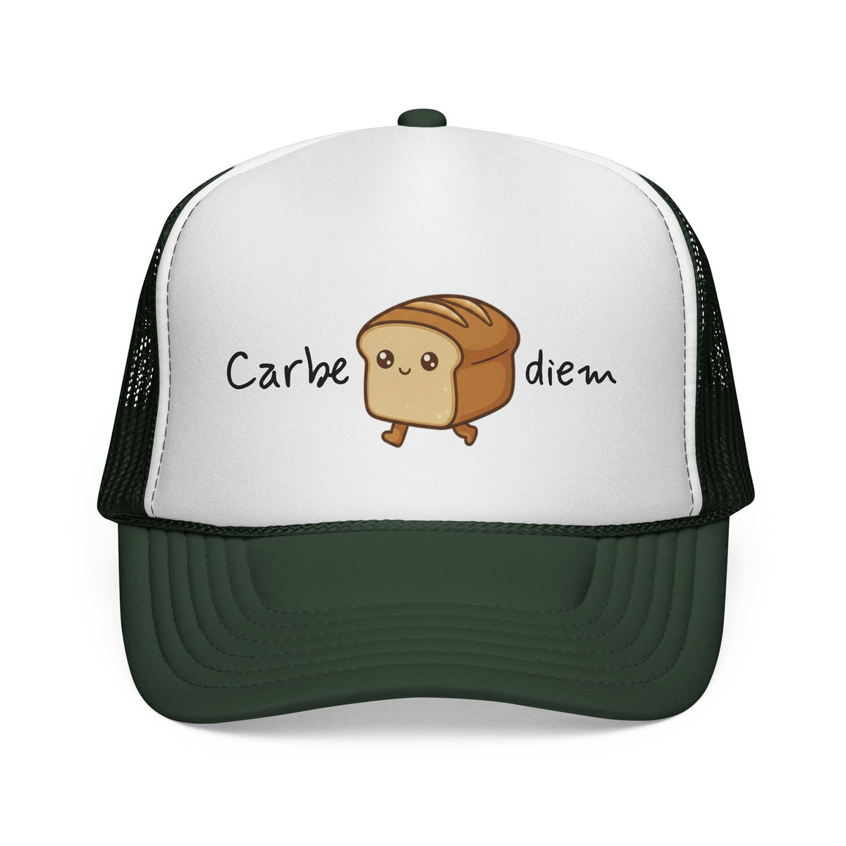 Carbe Diem Trucker Cap | cute bread hat, pun design | Breadfriend